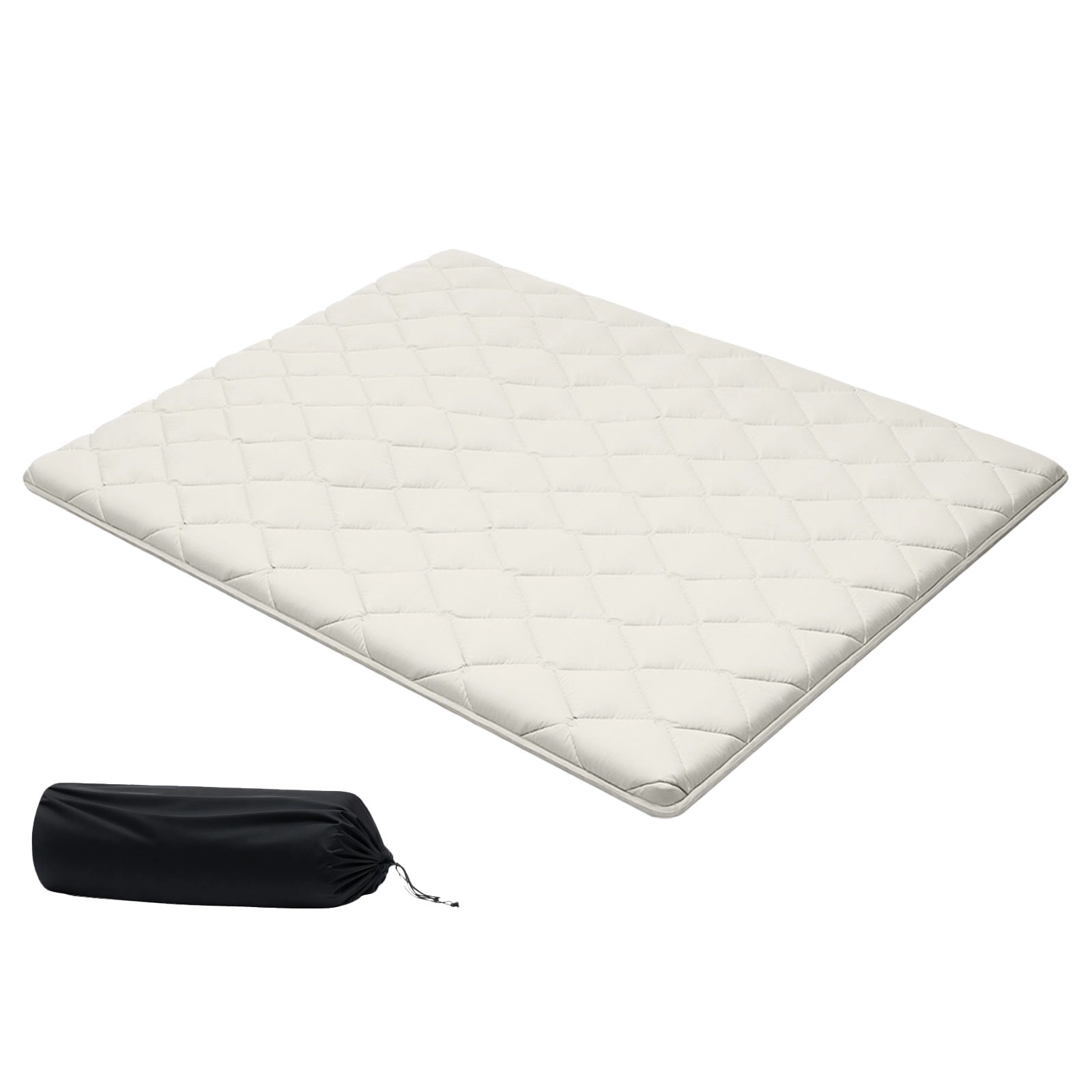 HONGGE Japanese Tatami Mat Foldable Japanese Tatami Mattress Futon Mattress with Storage Bag & Fastener 9-Layer Floor