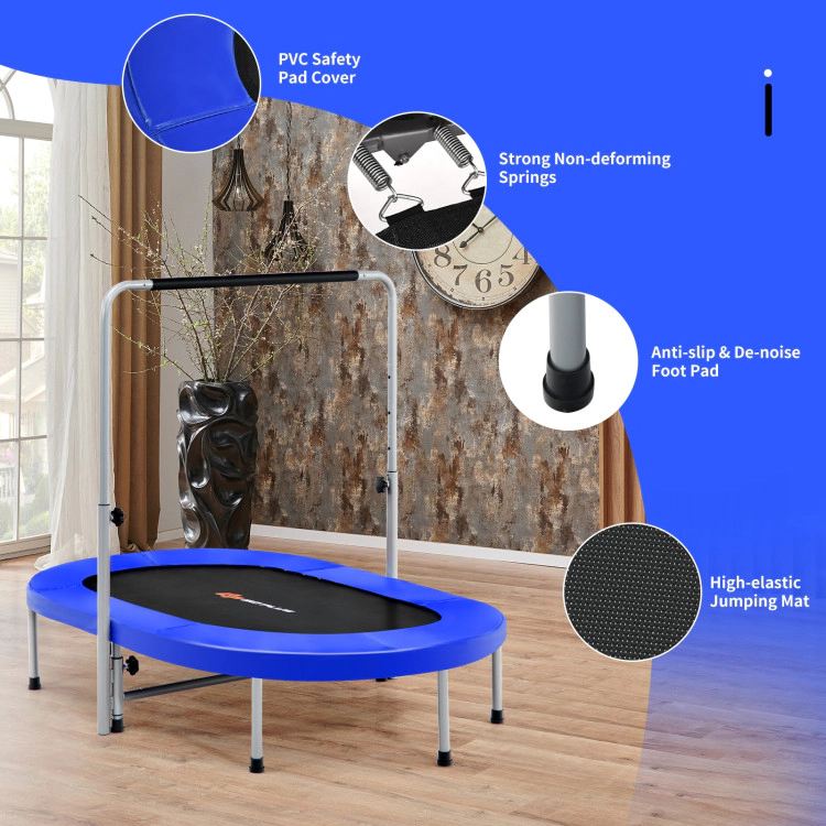 Hivvago 2-Person Foldable Mini Kids Fitness Rebounder Trampoline