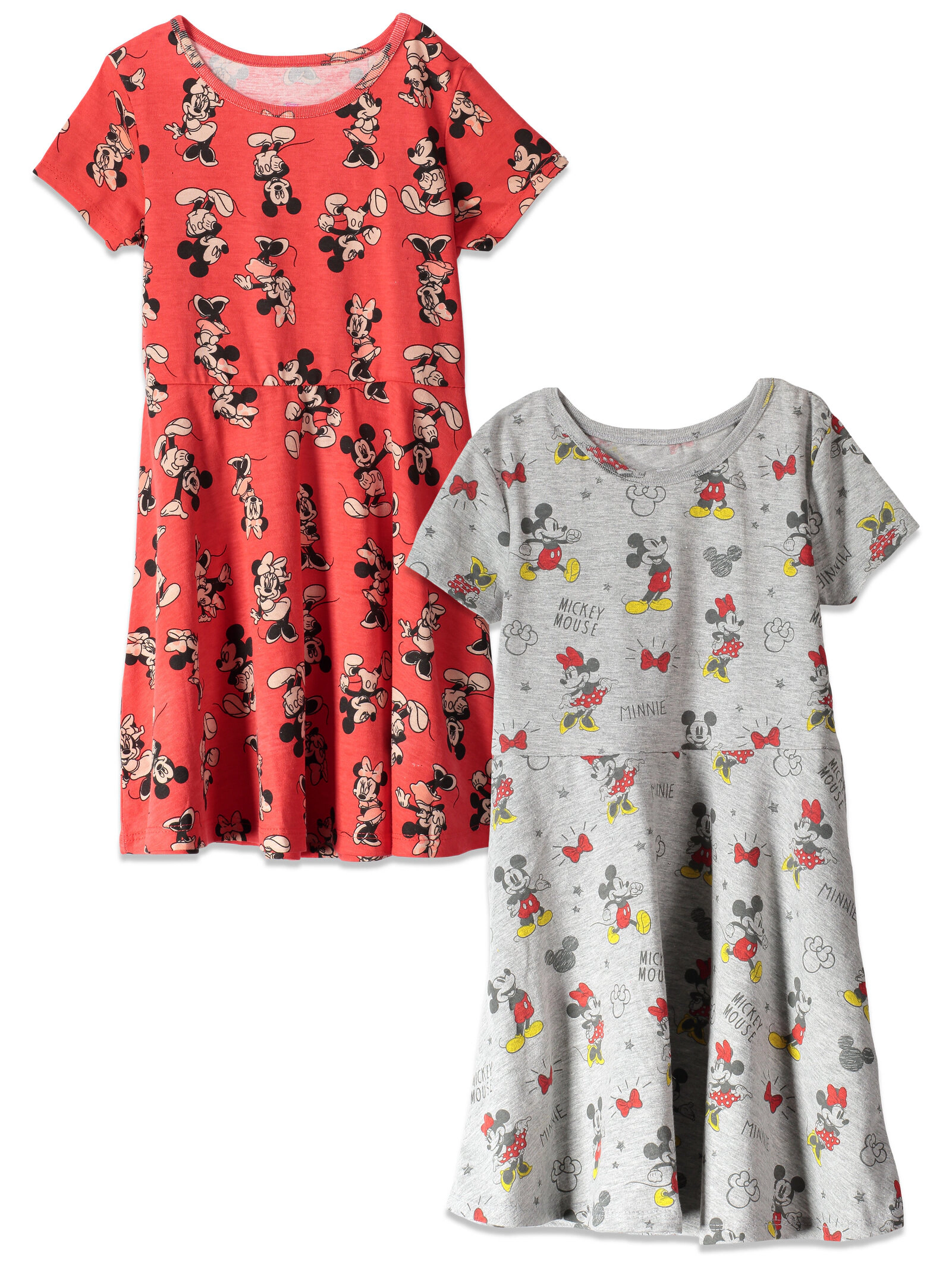 Disney Minnie Mouse Girls' 2-Pack Skater Dresses