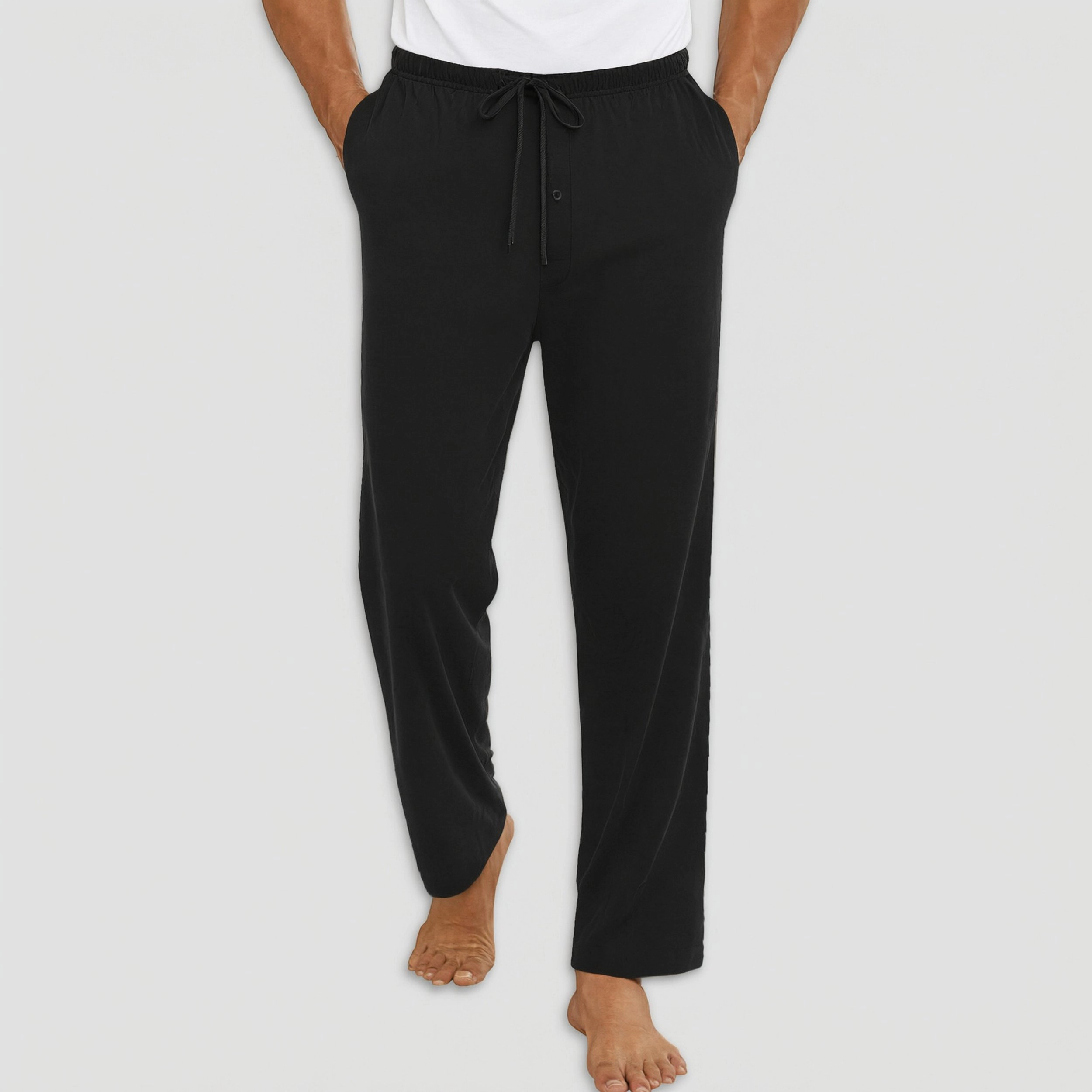 Ekouaer Mens Pajama Pants Lounge Sleep Loose Fit Bottoms with Drawstring