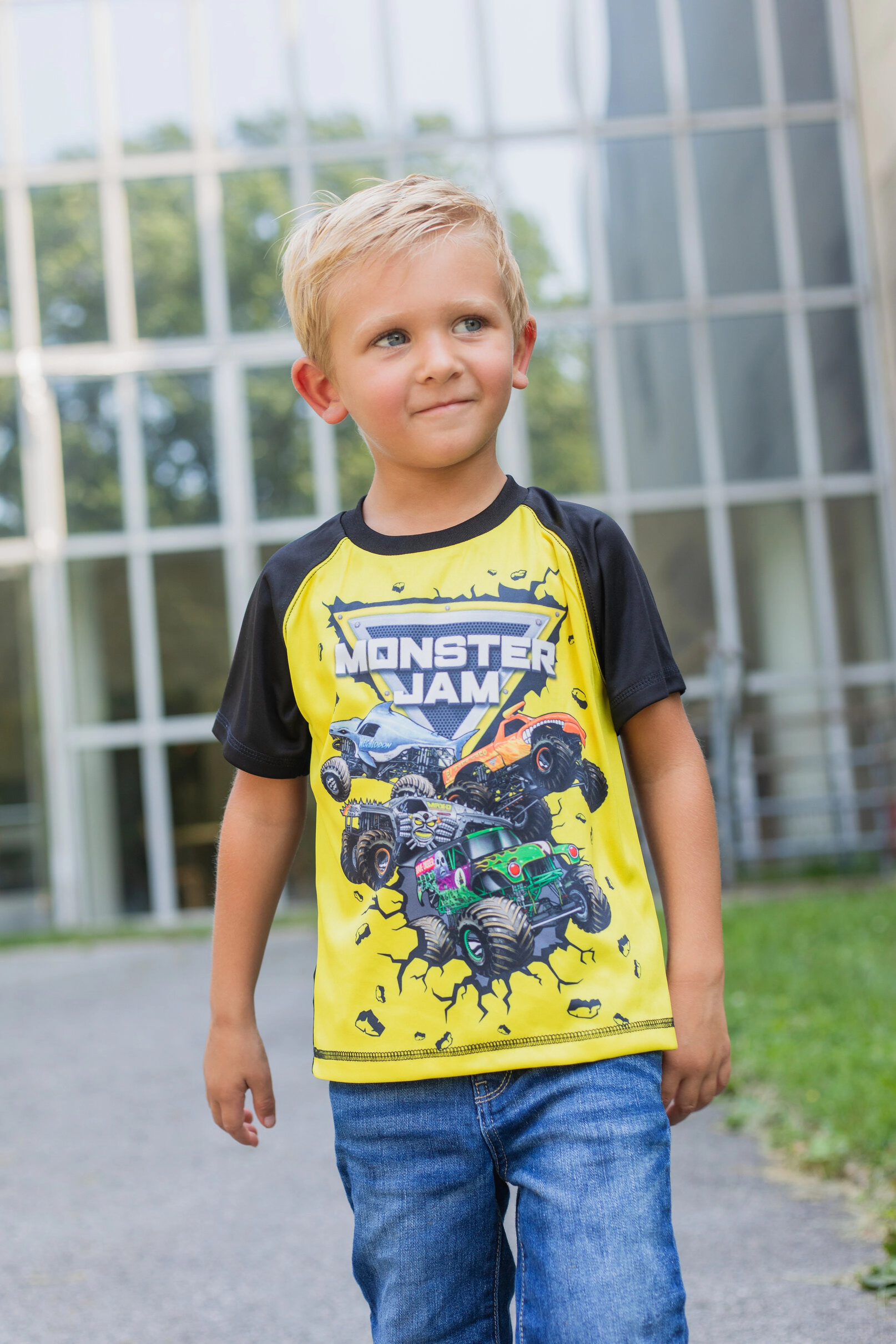 Monster Jam Boys' 3-Pack Short Sleeve Athletic T-Shirts