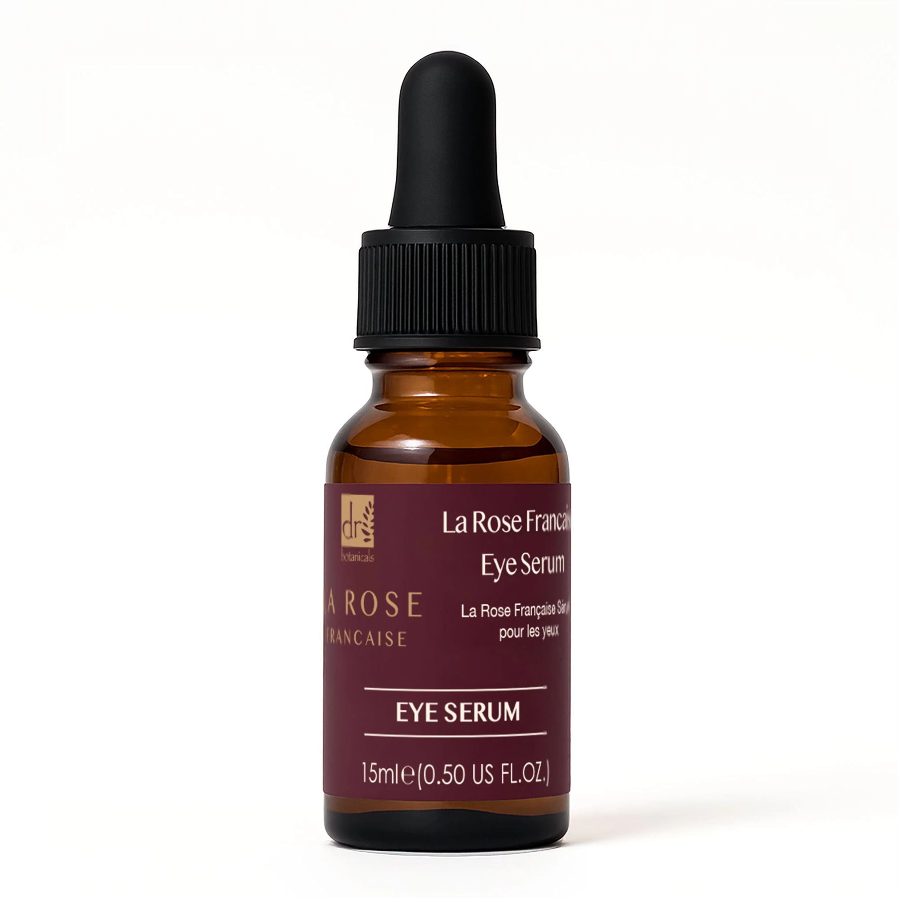 Dr Botanicals La Rose Française Eye Serum - Anti-Aging Bakuchiol & Vitamin E for Dark Circles and Puffiness 15ml
