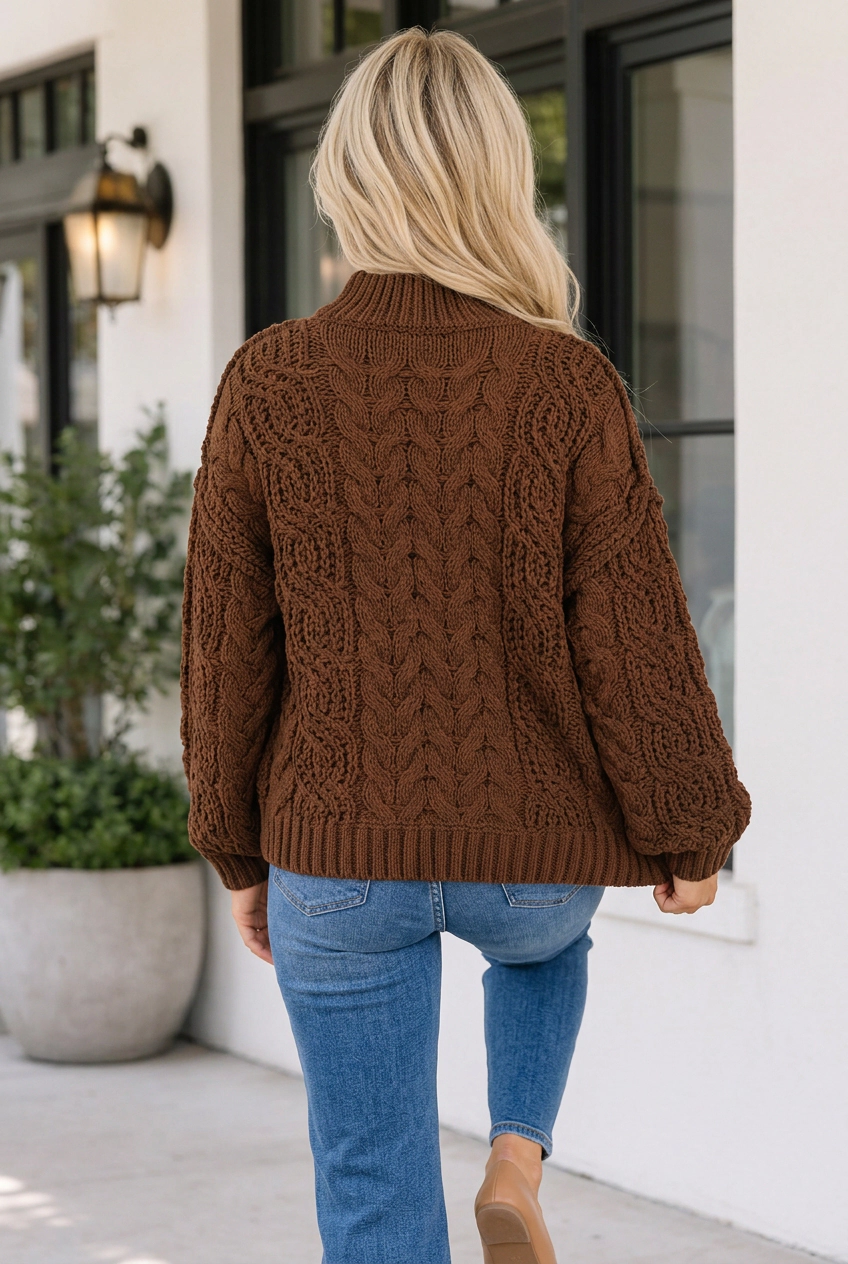 Threaded Pear Women's Lillee High Loose Pullover Sweater