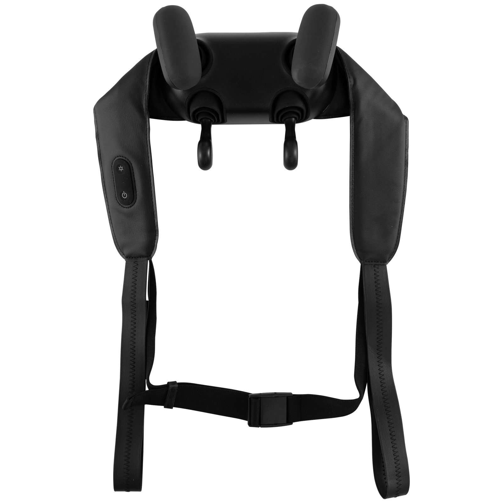 SUGIFT Shiatsu Neck Shoulder Massager with Pulling Handles 2 Heat Levels and Auto Shutoff Cordless Design Beige/Black