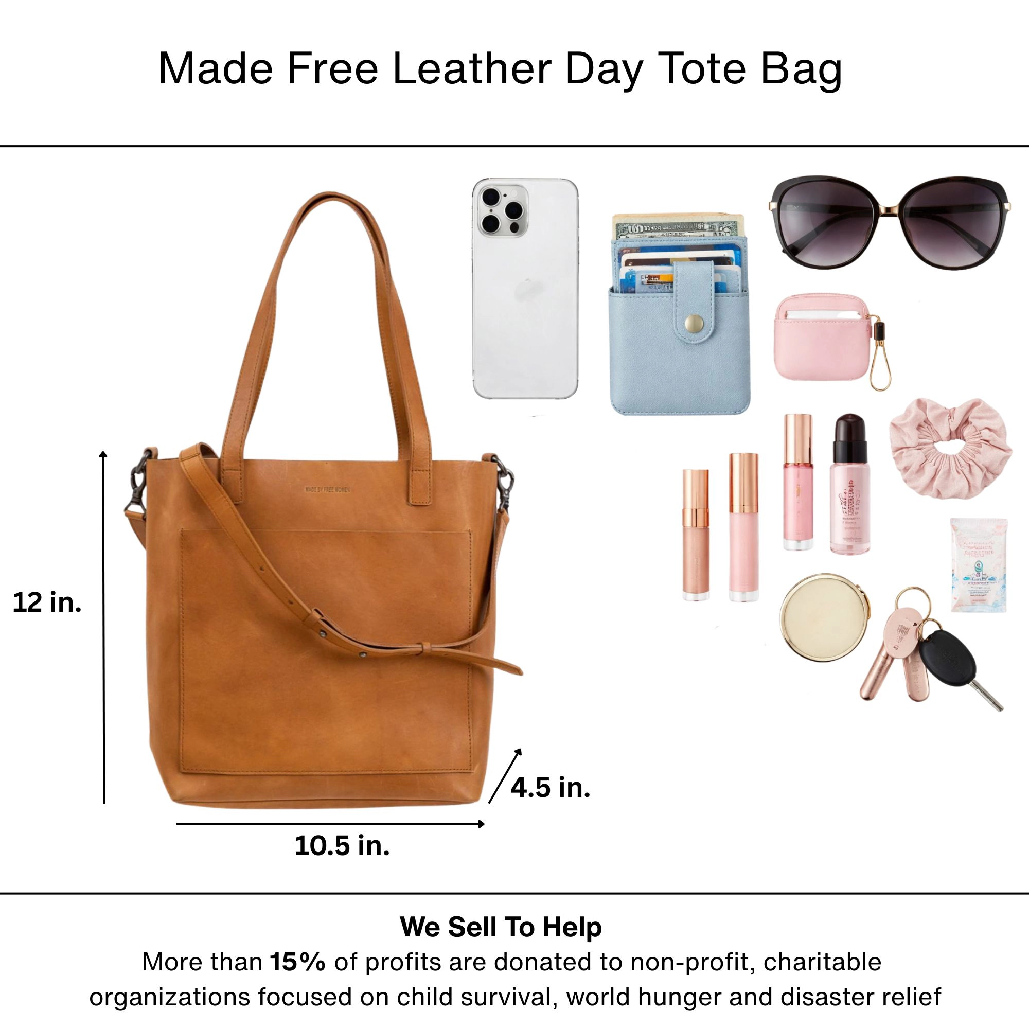 Made Free Leather Day Tote Bag