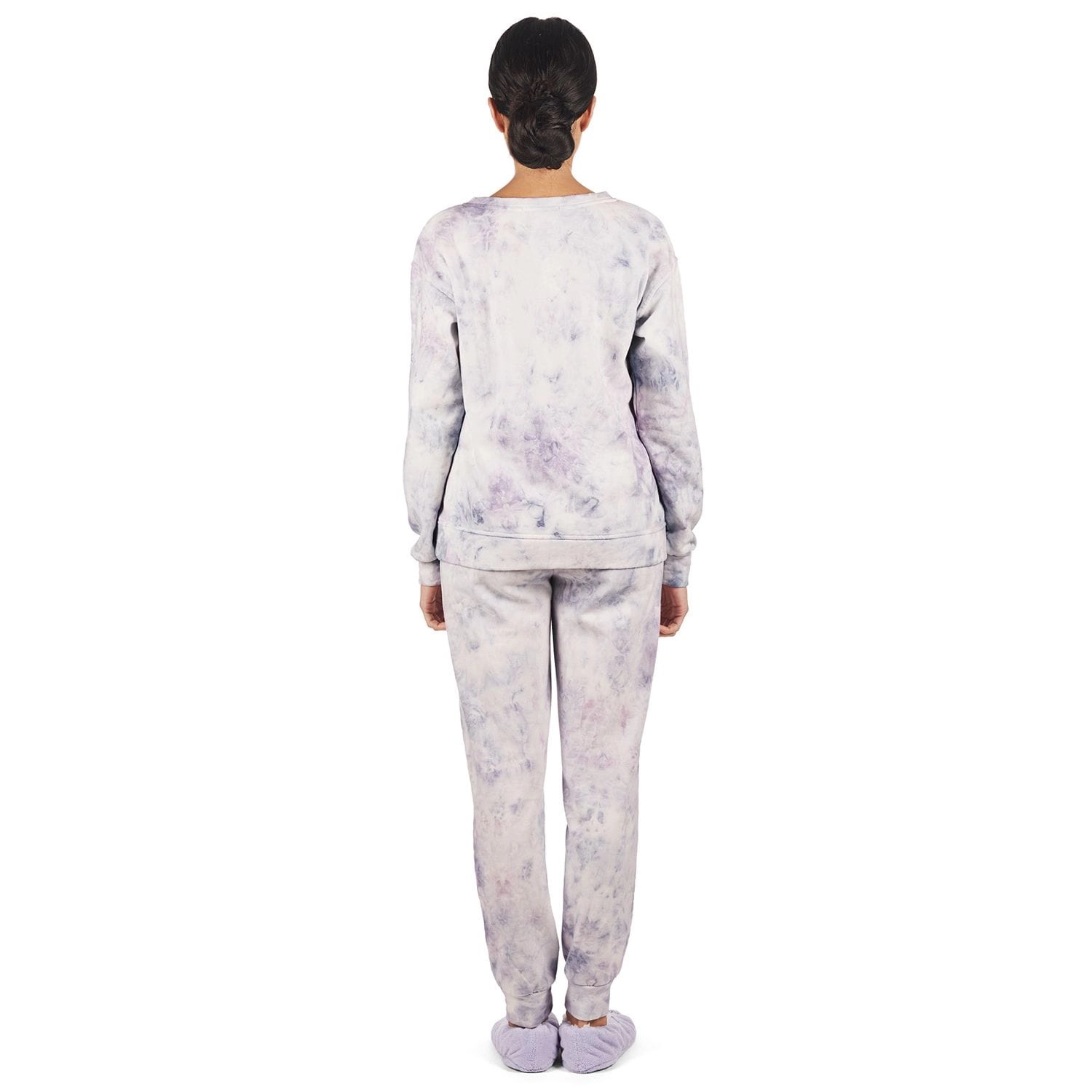 MeMoi Women's Tie Dye French Terry Cotton Blend Jogger Pants Set