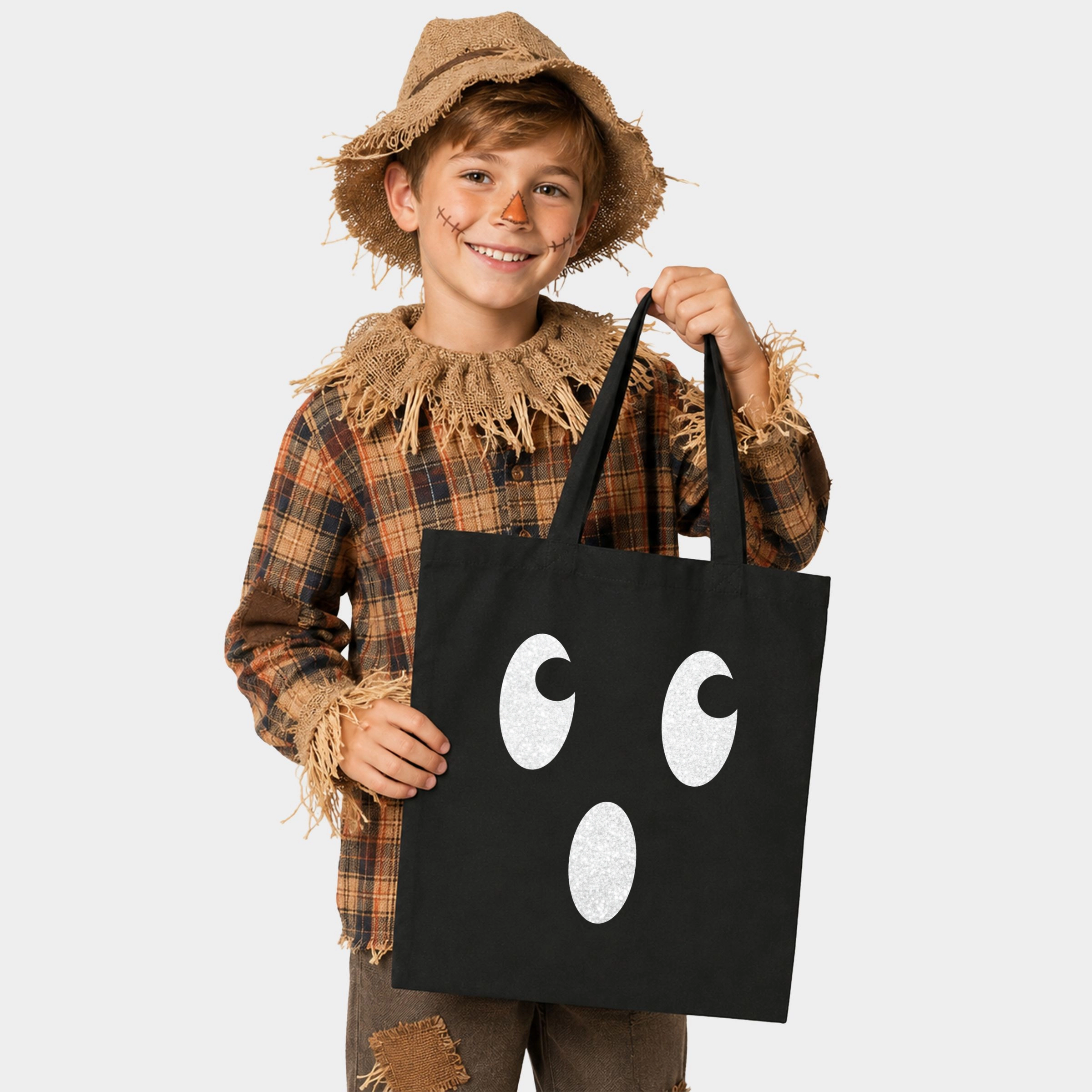 Simply Sage Market - Canvas Tote - Ghostly Face Glitter