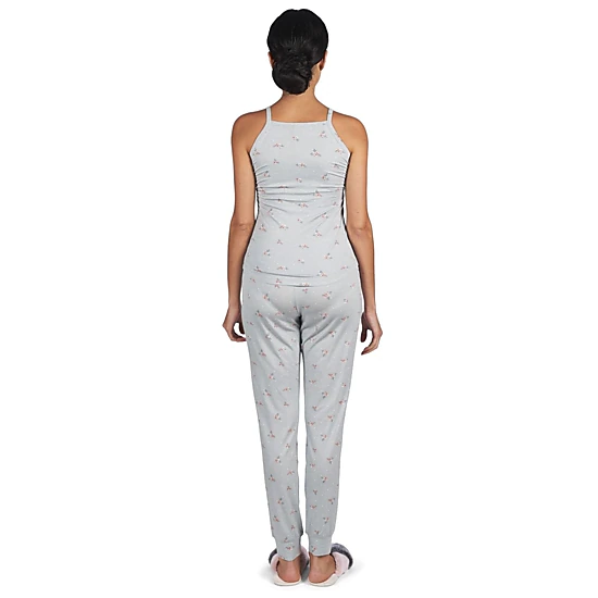 Memoi Women's Ditsy Floral Bamboo Blend Thin Strap Tank Top