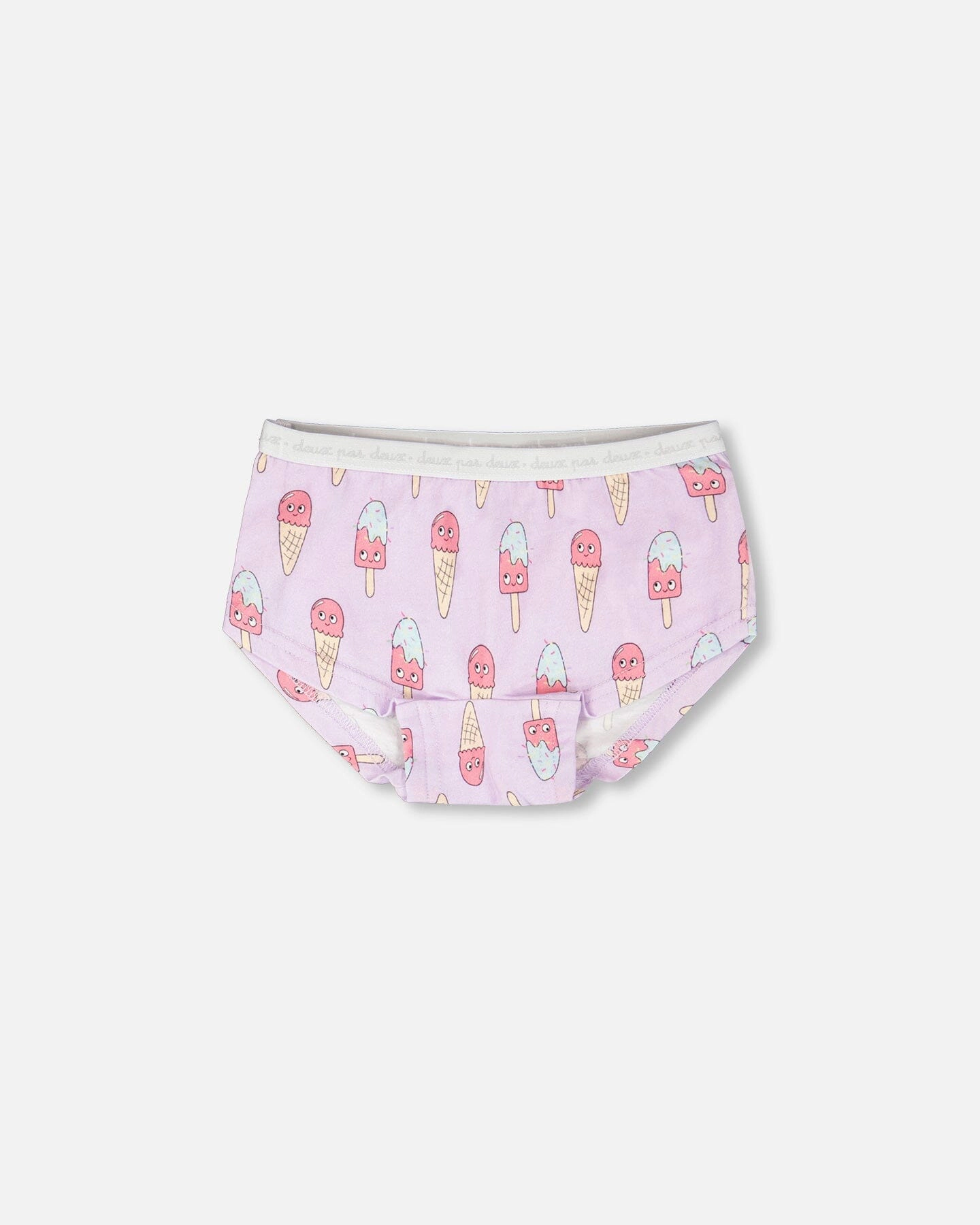 Deux par Girls Organic Cotton Boyshort Panty Printed Ice Creams