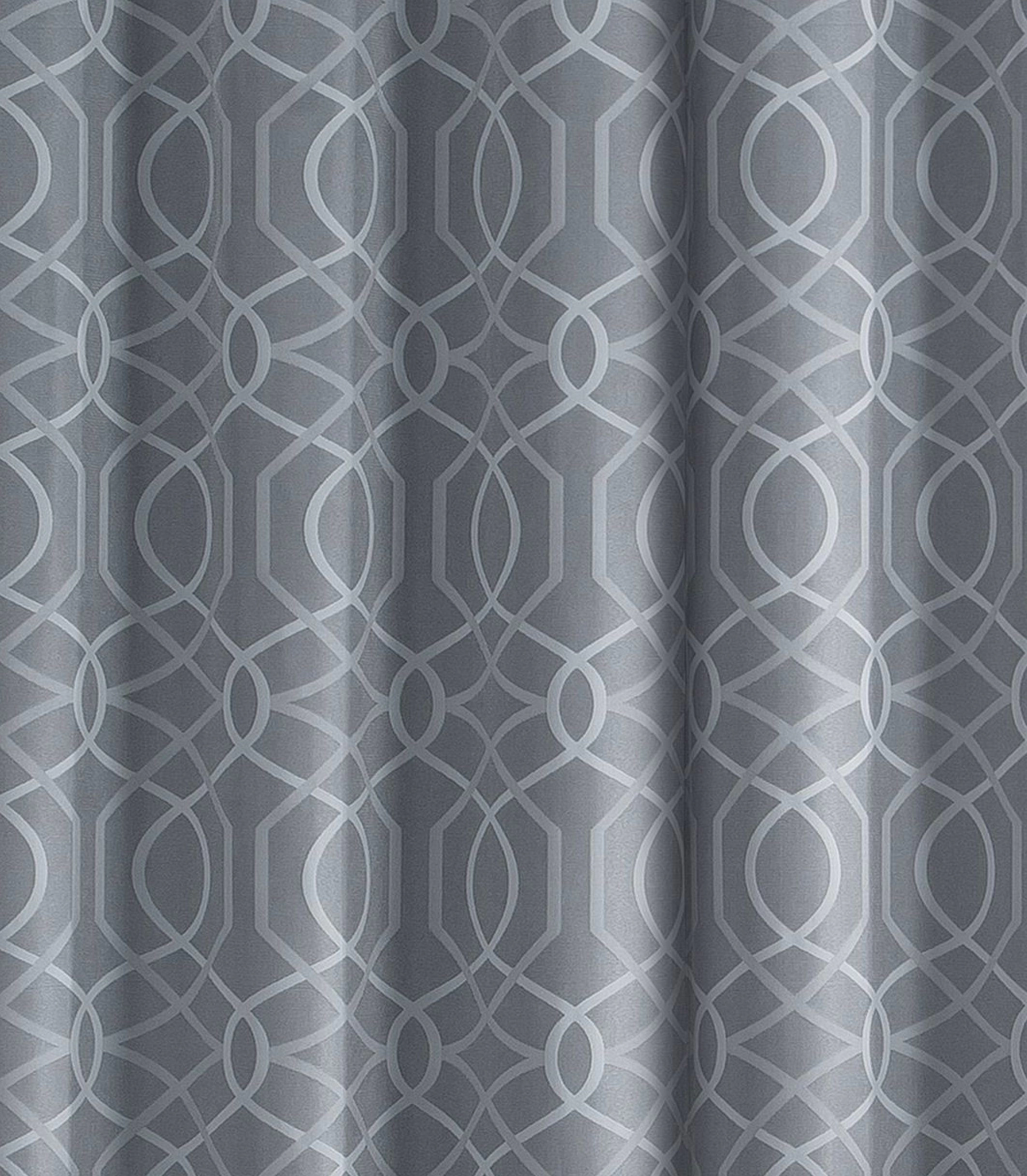 Kate Aurora Modern Living 2 Pack Aries Geometric Light Reducing Grommet Curtains