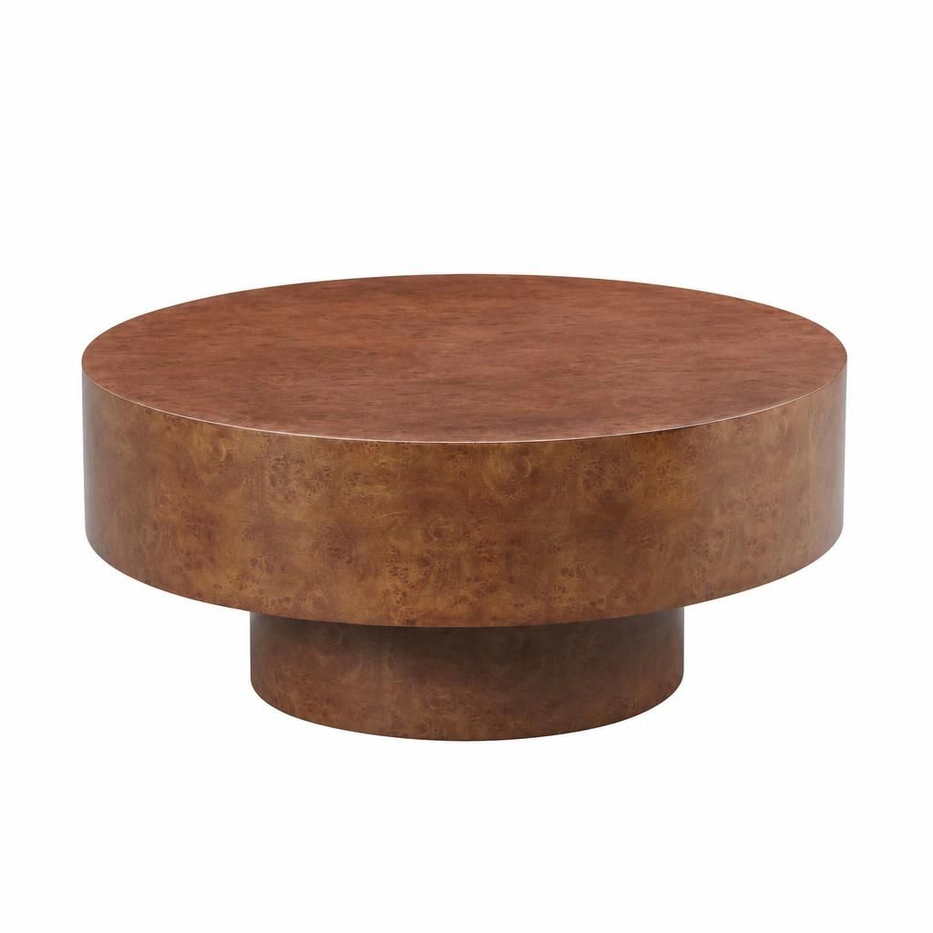 GOODSILO Round Low Profile Solid Top Accent Coffee Table