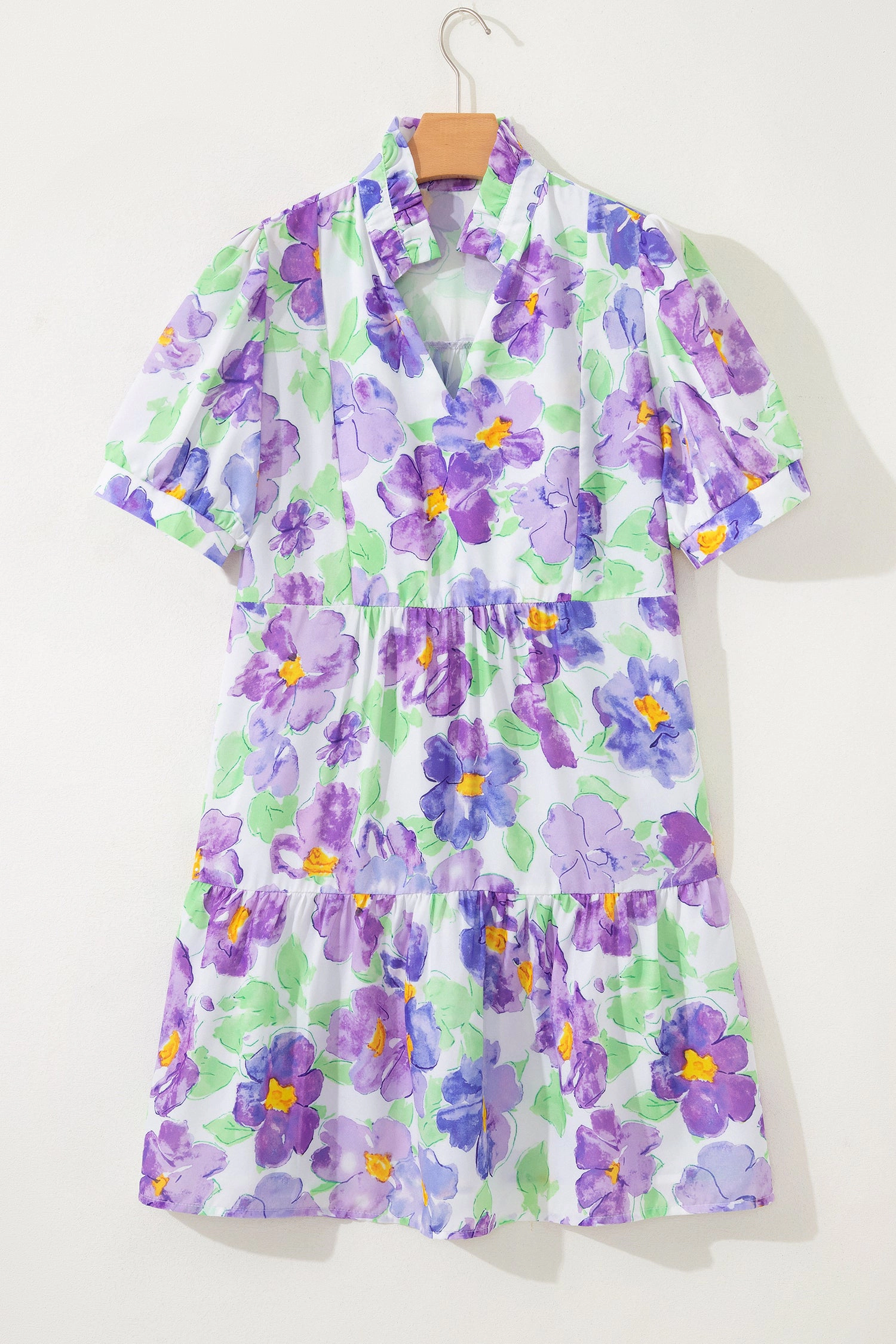 Threaded Pear Penelope Tiered Ruffle Mini Dress