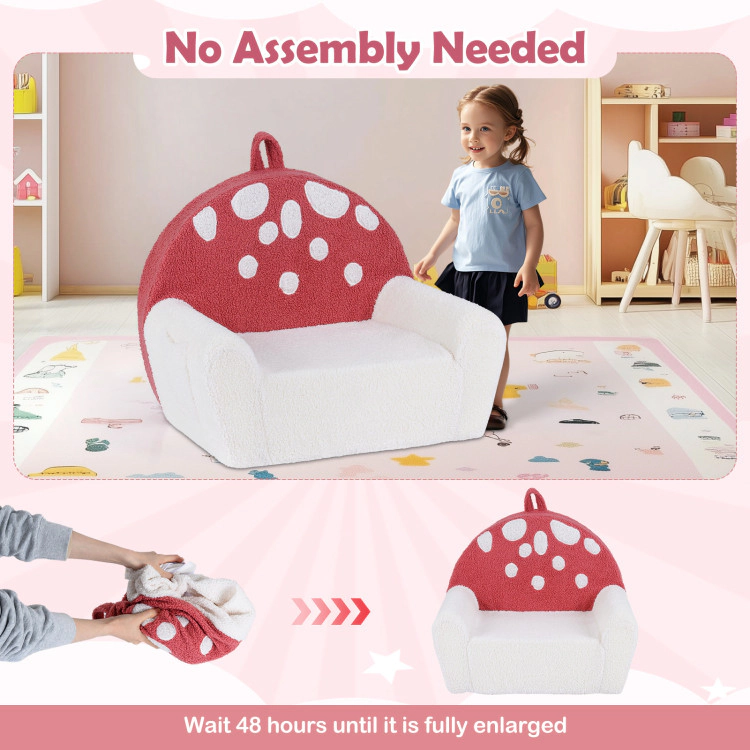 Hivvago Kids Sofa Toddler Foam Couch With Soft Fleece Fabric Cover