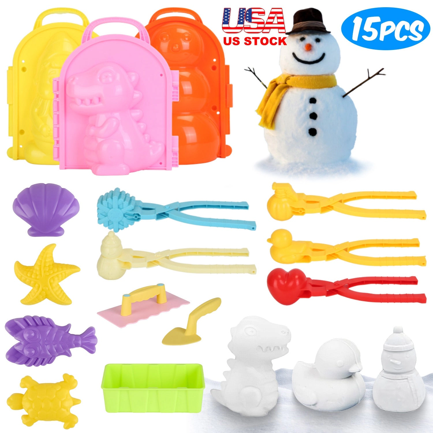 GBruno 15-Piece Winter Snowball Maker Kit