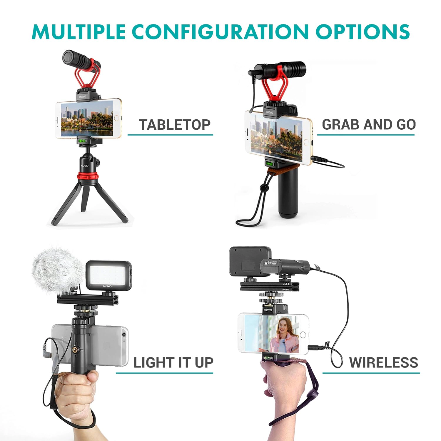 Movo V8 Huge Vlogging Kit for iPhone with Tripod, Grip, Microphones, LED Lights, and Wireless Remote Vlog - YouTube