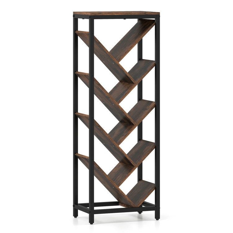 Hivvago 9-Tier Freestanding Bookcase for Hardcover Books