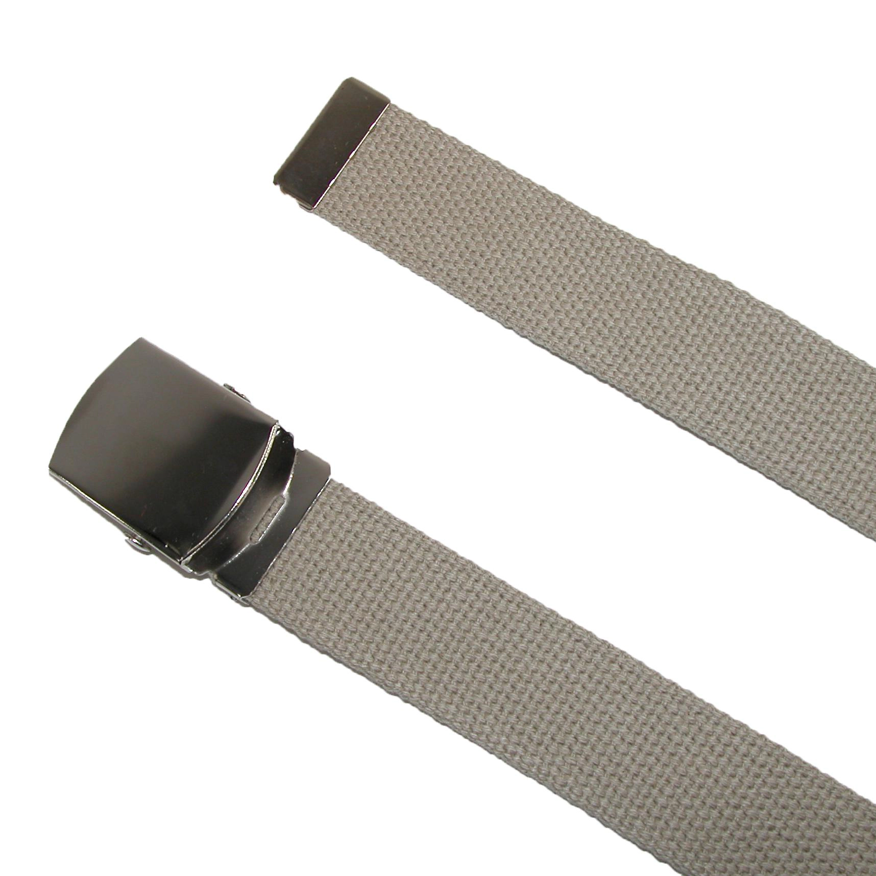 CTM Big & Tall Cotton Adjustable Belt with Nickel Buckle