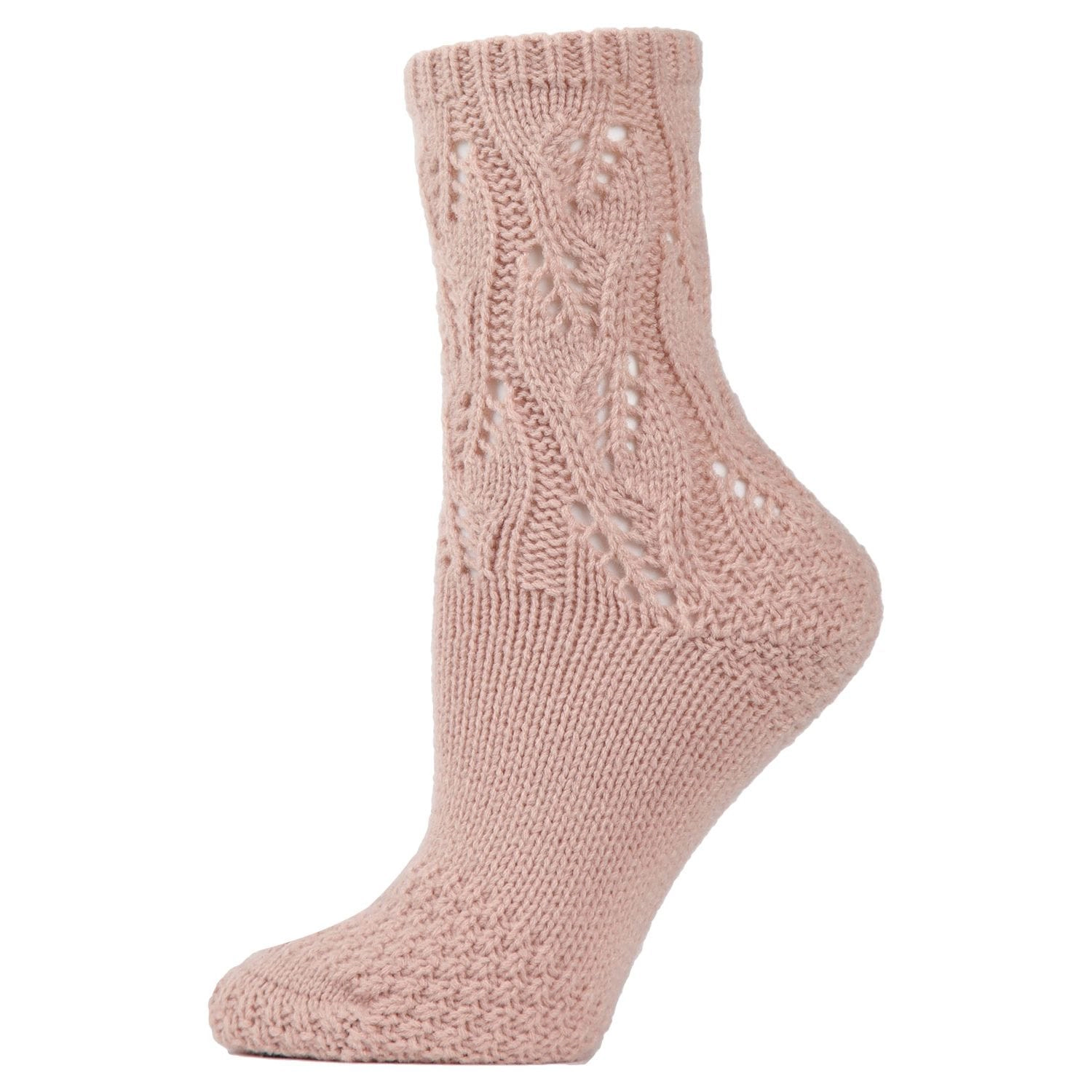MeMoi Women's Pointelle Sweater Knit Cozy Soft Crew Socks