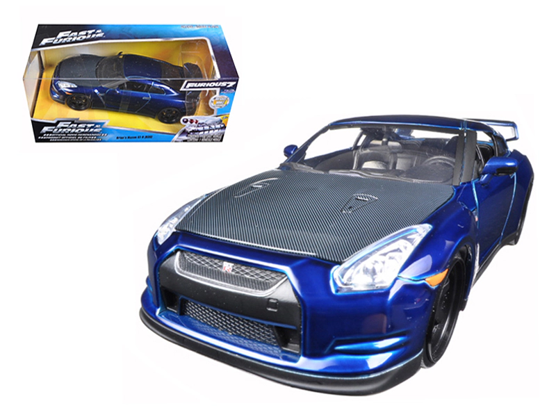 Jada Brian's 2009 Nissan GTR R35 Blue "Fast & Furious 7" Movie 1/24 Diecast Model Car by Jada