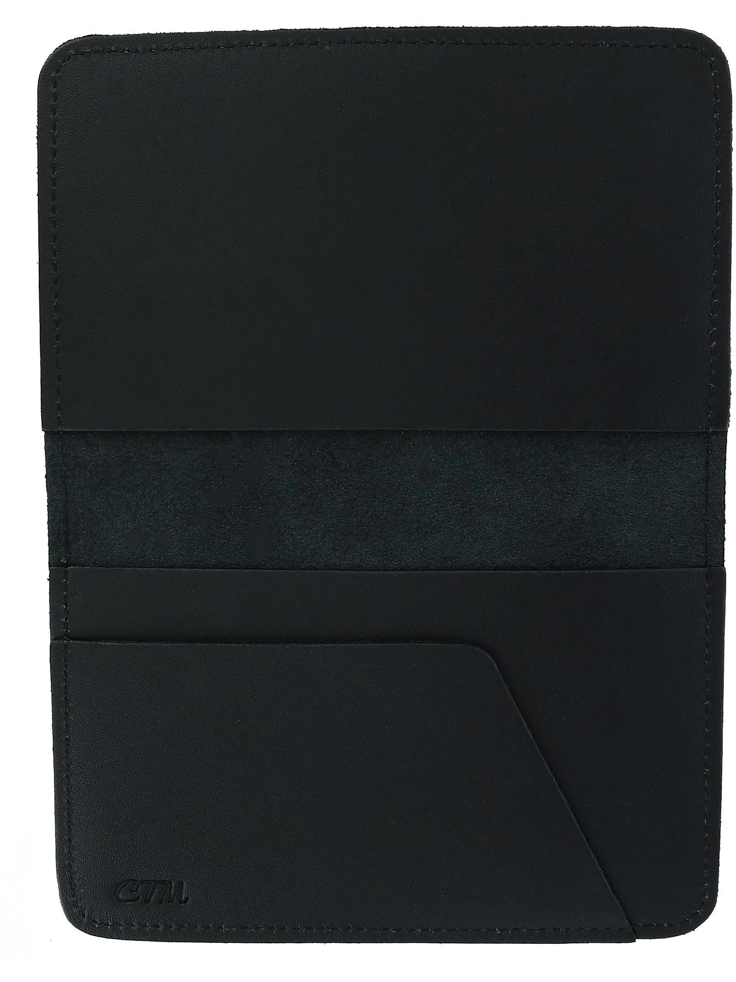 CTM Leather Top Stub Checkbook Cover Wallet
