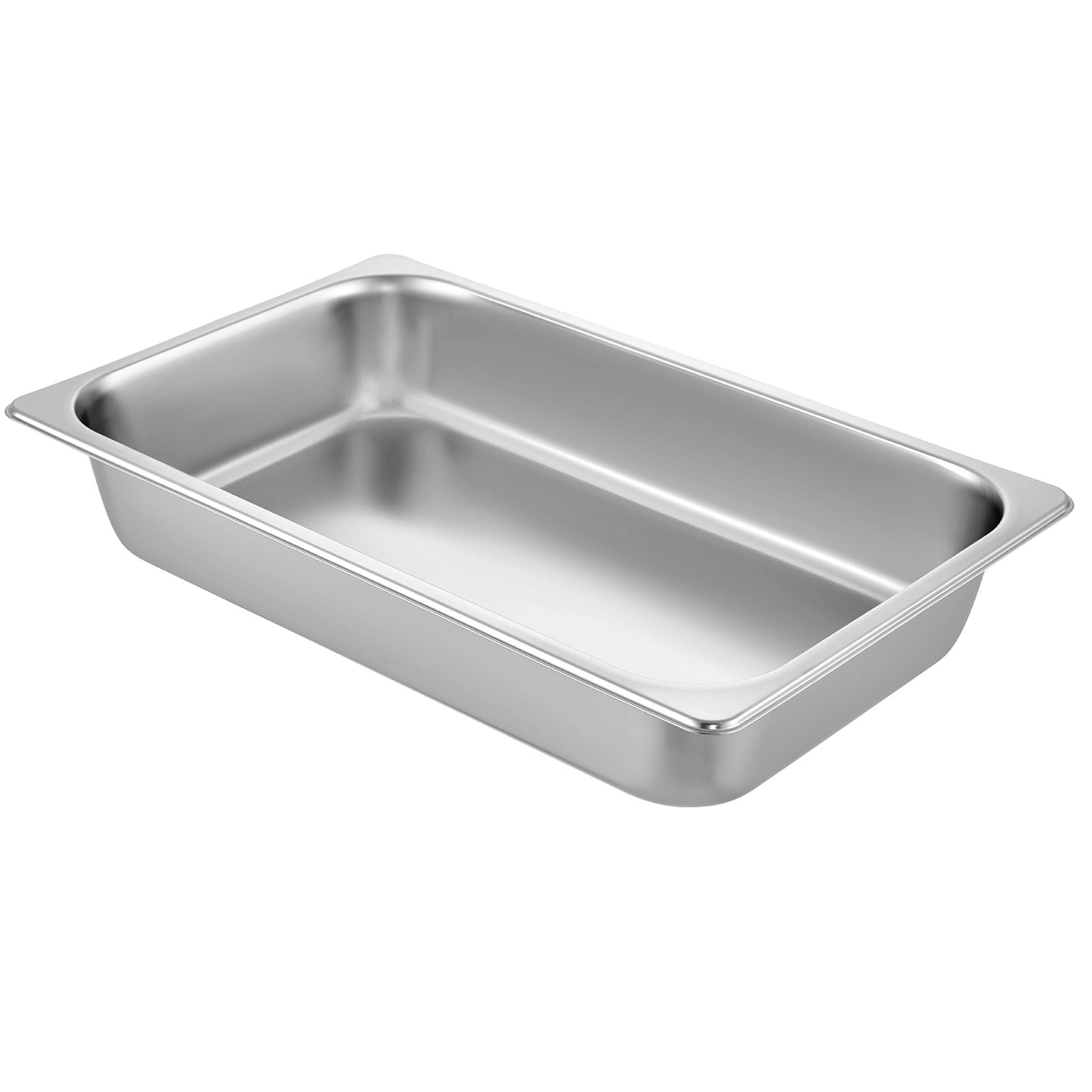 HONGGE 6 Pack Steam Table Pans Deep Pan Full Food Container Stainless Steel Oven Tray Hotel