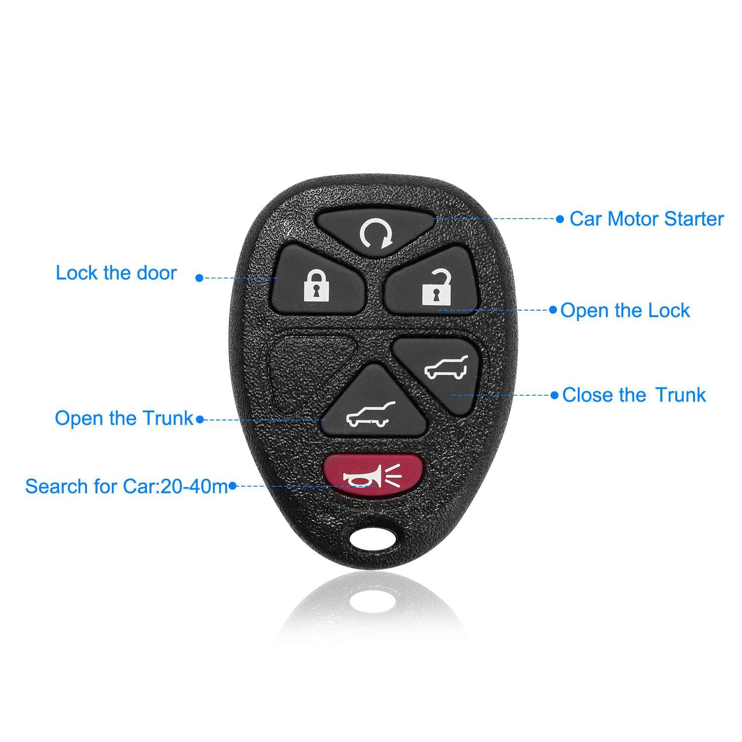 GBruno 2-Pc Keyless Entry Remote Key Fob For Chevy