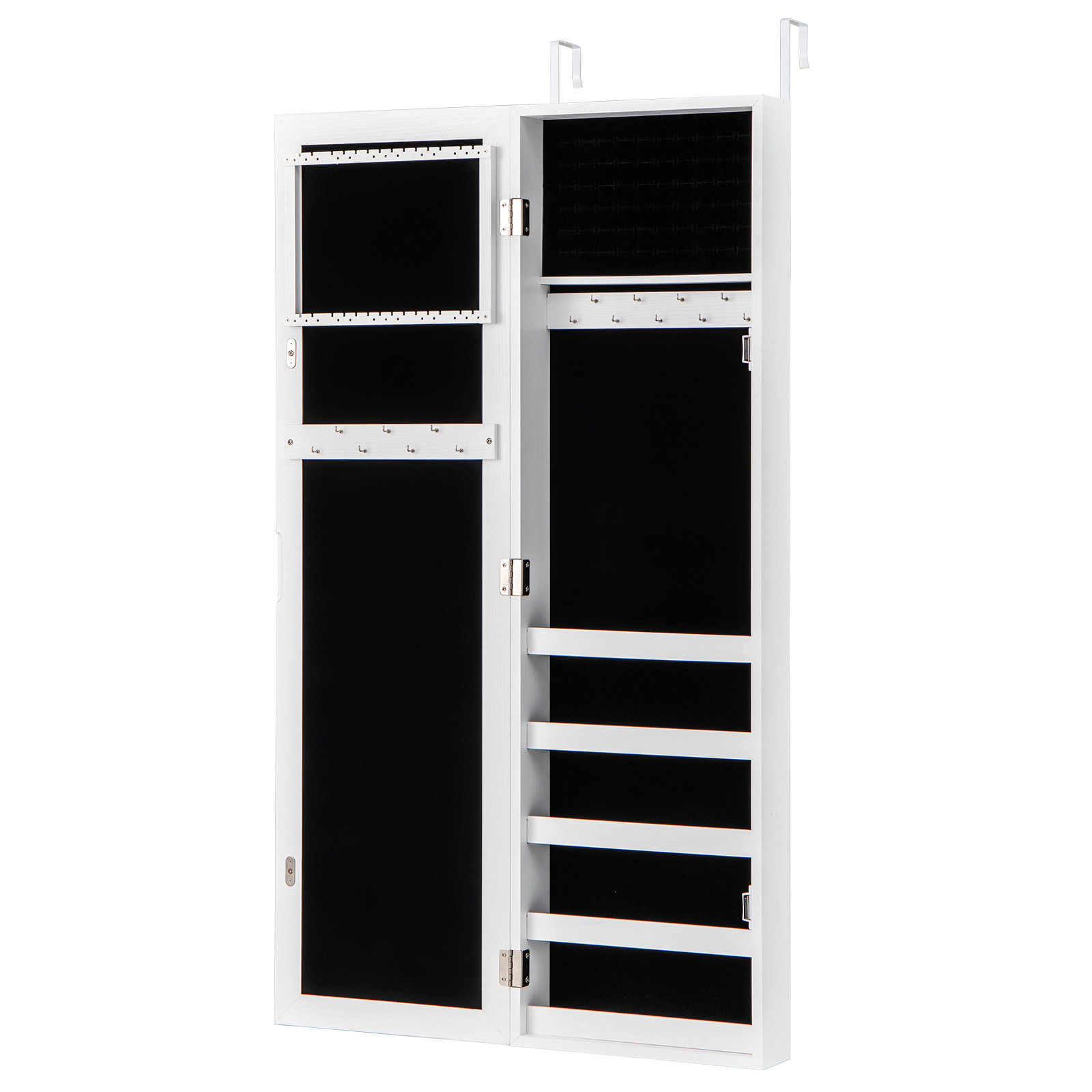 LJG Door and Wall Mounted Armoire Jewelry Cabinet with Full-Length Mirror