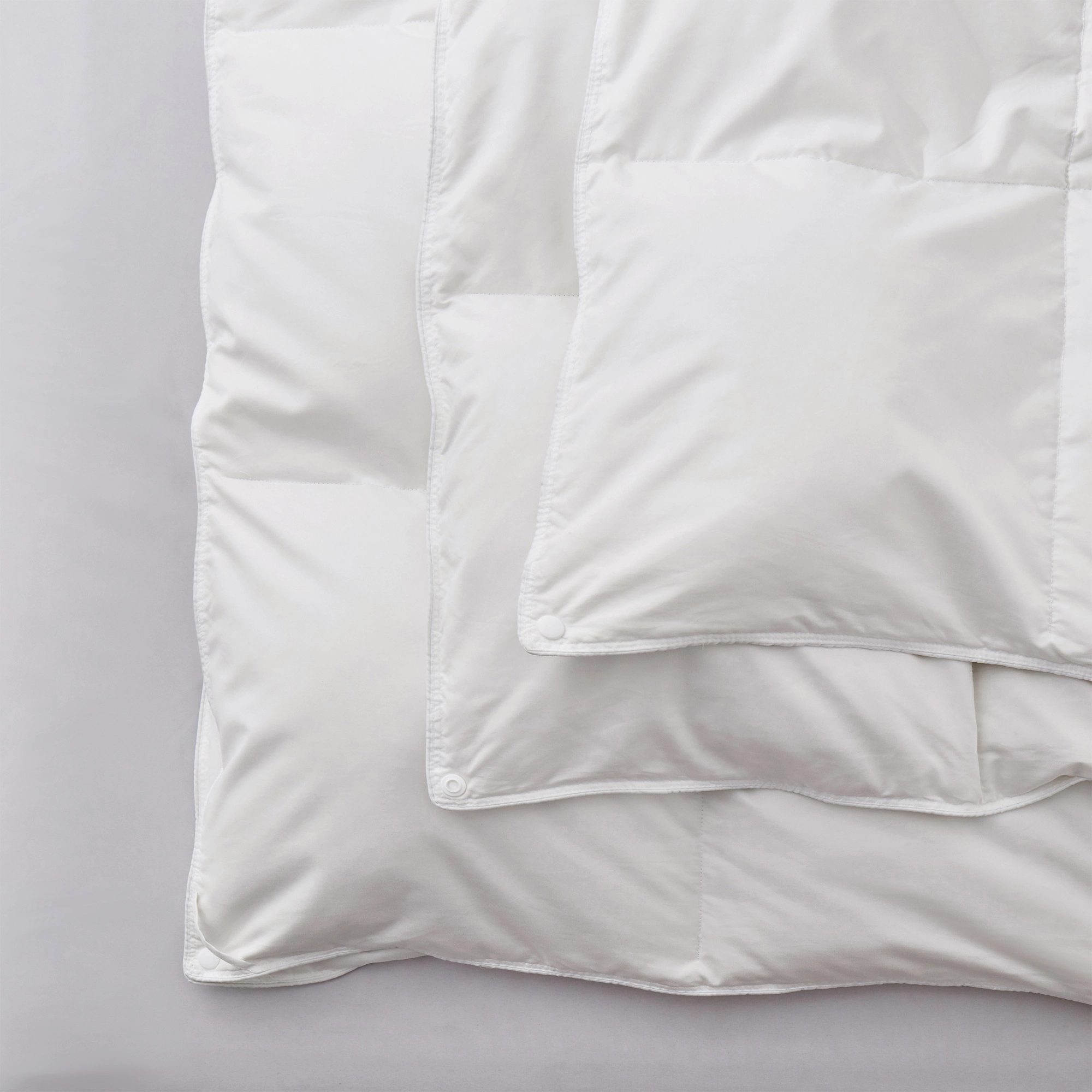 Unikome 3-in-1 800 Fill Power Down All Season 90% Down Comforter, 400TC Cotton Cover and Detachable Layer Design