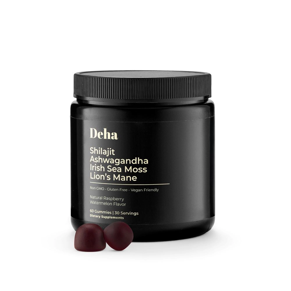 Deha Shilajit Ashwagandha Sea Moss Gummies, Non-GMO Gluten-Free Vegan 60 ct