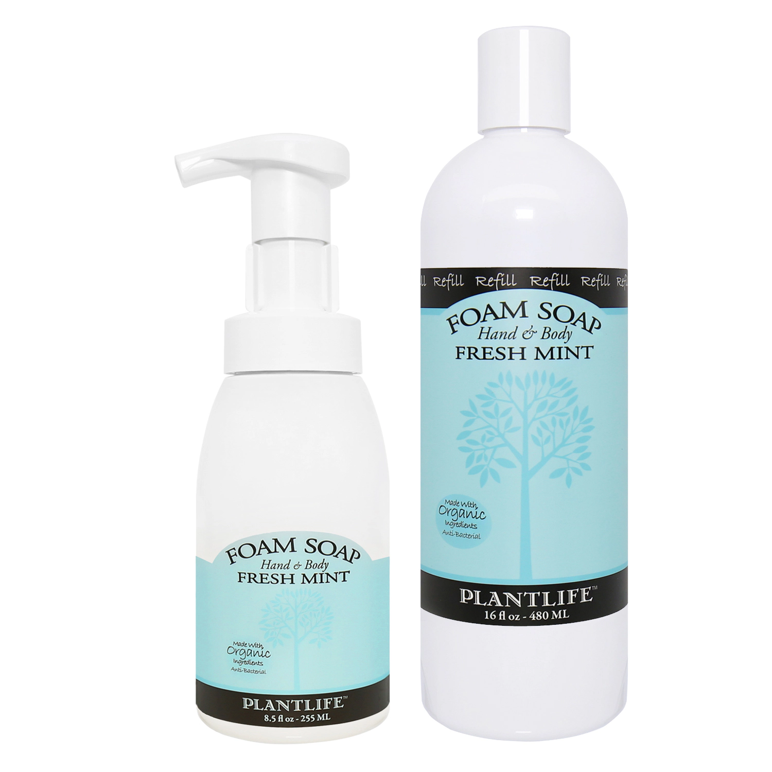 Plantlife Fresh Mint Hand & Body Foam Soap Refill