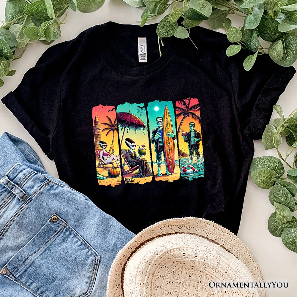 OrnamentallyYou Unisex Frankenstein's Beach Vacation T-Shirt