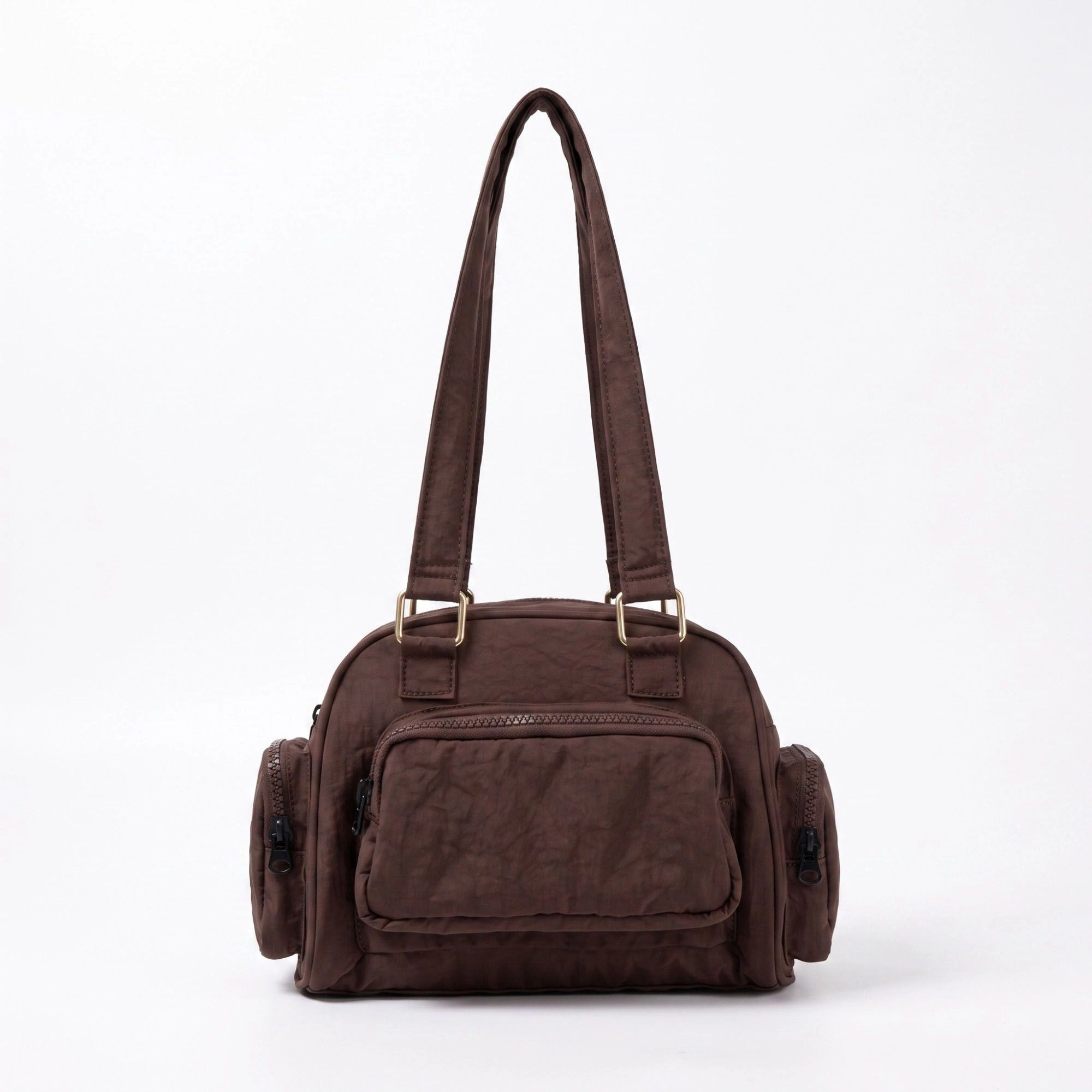 Alilang Women's Multi-Pocket Shoulder Bag with Top Zipper and Front and Side Compartments 10x6.5x3.5in