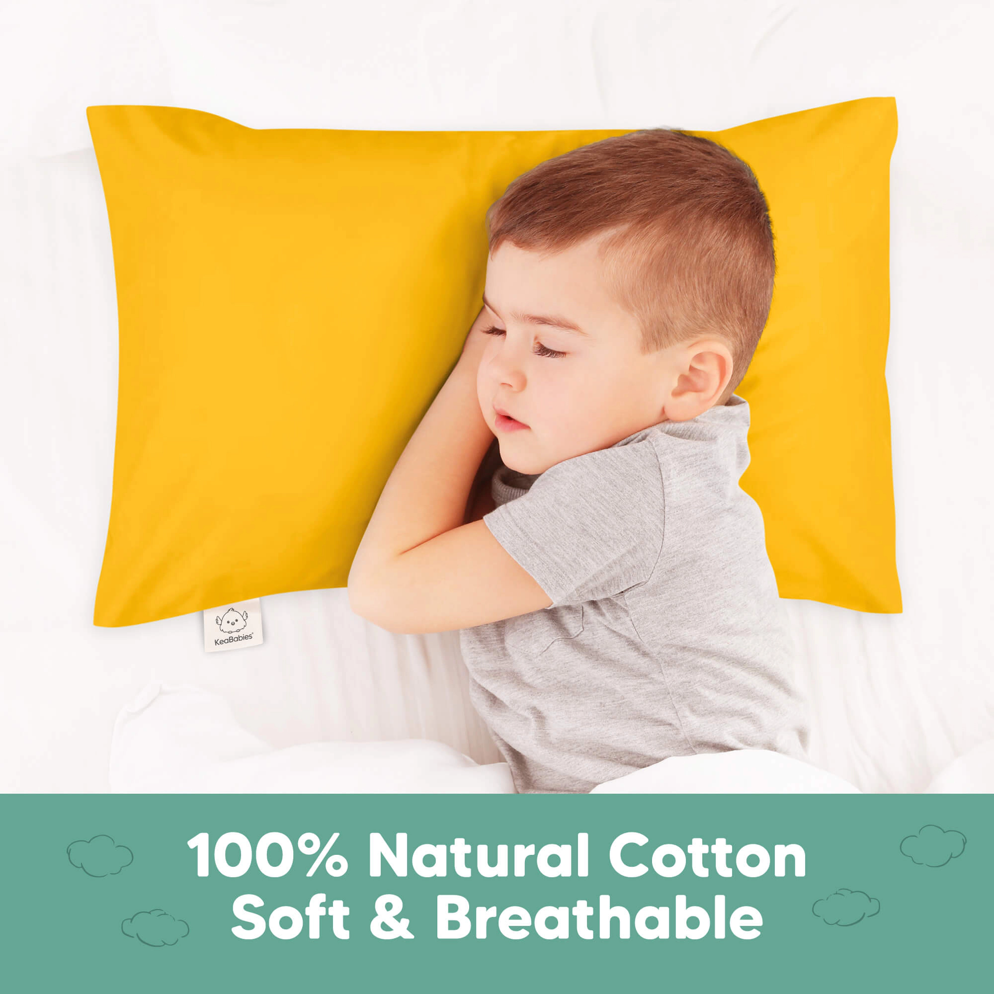 KeaBabies 2-Pack Printed Toddler Pillowcase 13X18"