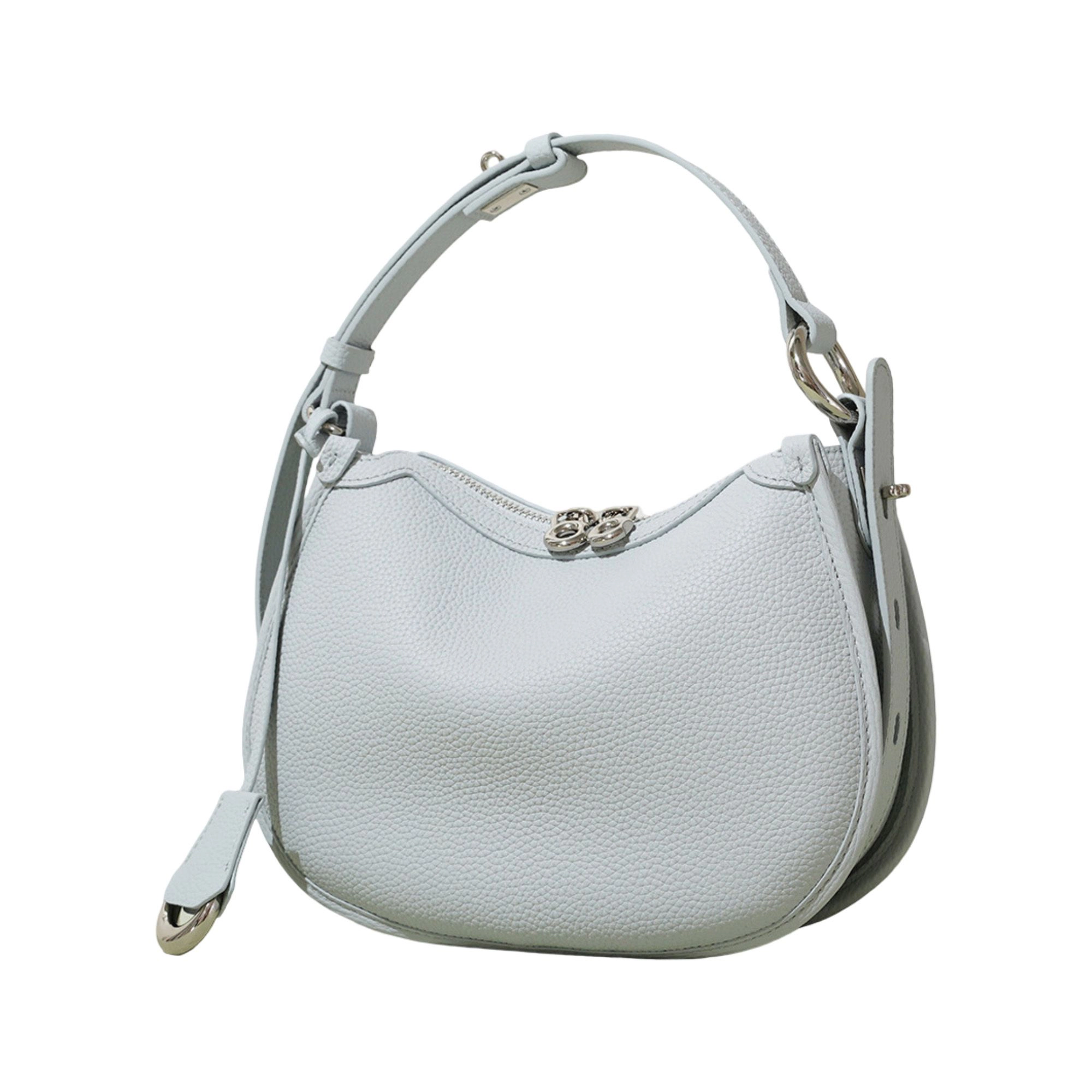 Alilang Women's Crescent Leather Shoulder Purse with Adjustable Strap Multi Length Carry and Pebbled Finish
