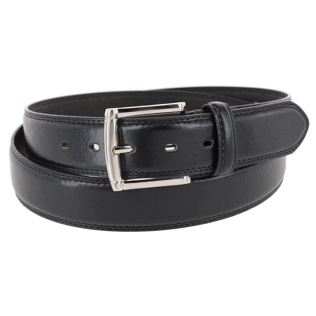 CTM Men's Big & Tall 1.5 Inch Wide Basic Leather Belt