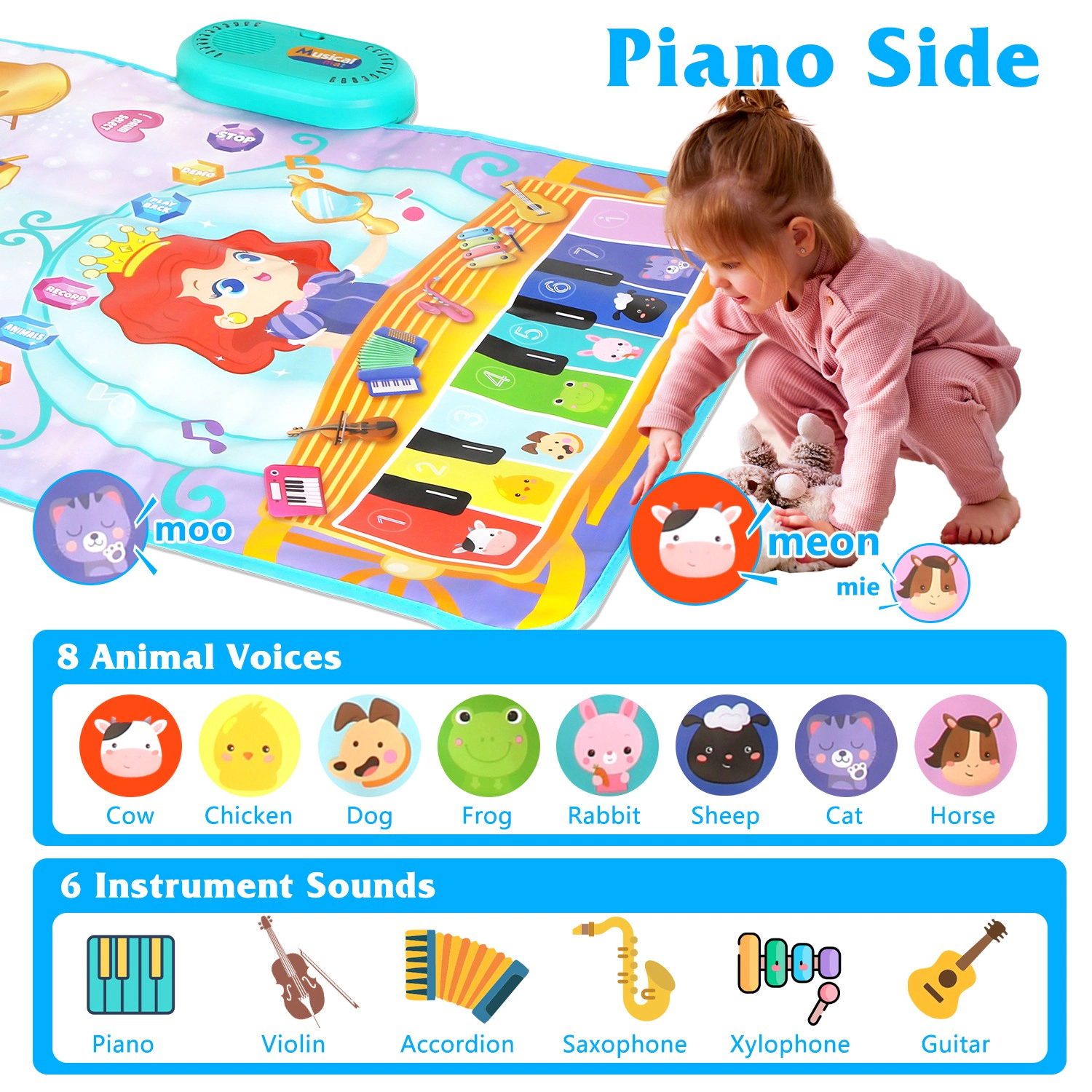 GBruno Kids' Kids' Musical Floor Piano Mat With Drums