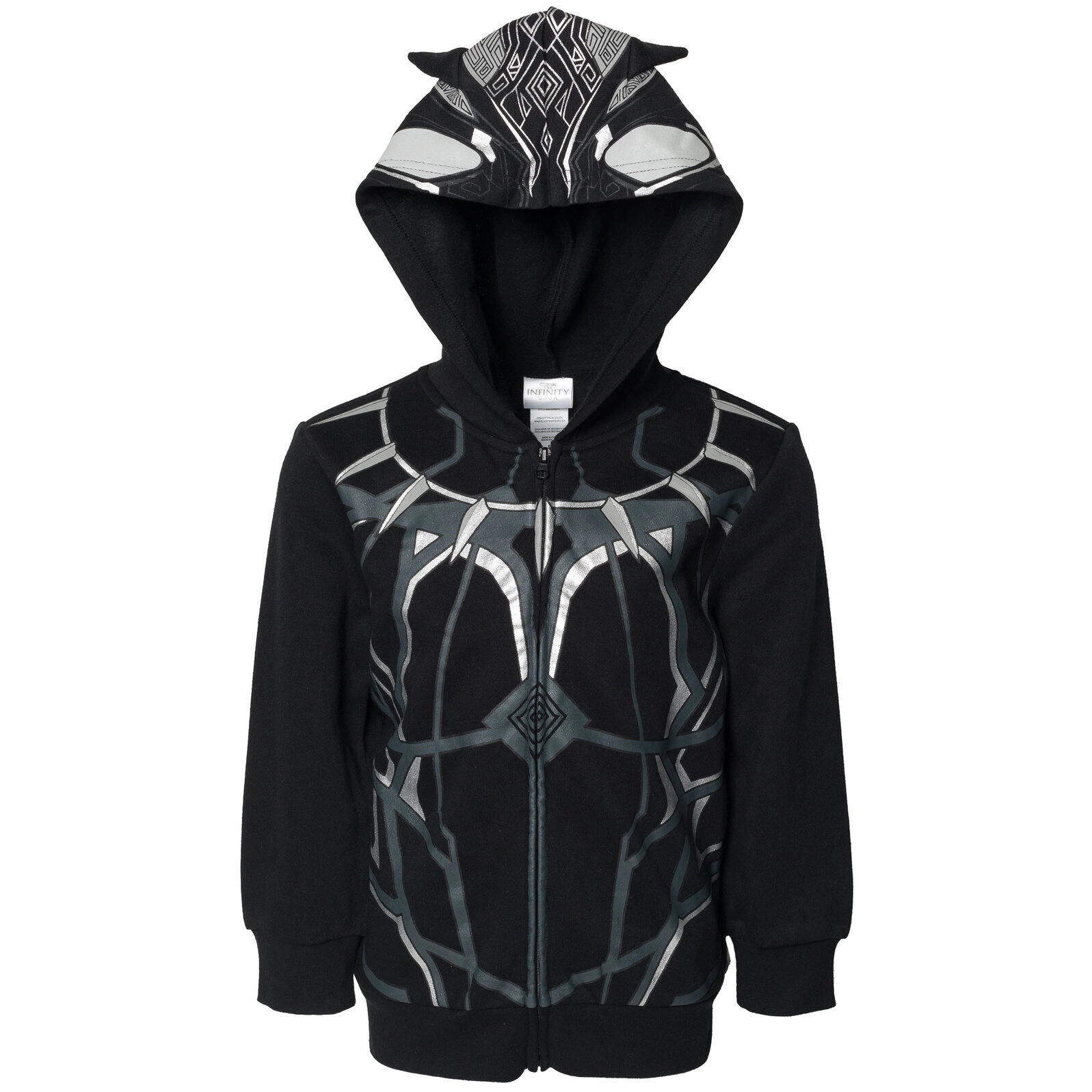 Marvel Avengers Black Panther Cosplay Fleece Zip-Up Hoodie