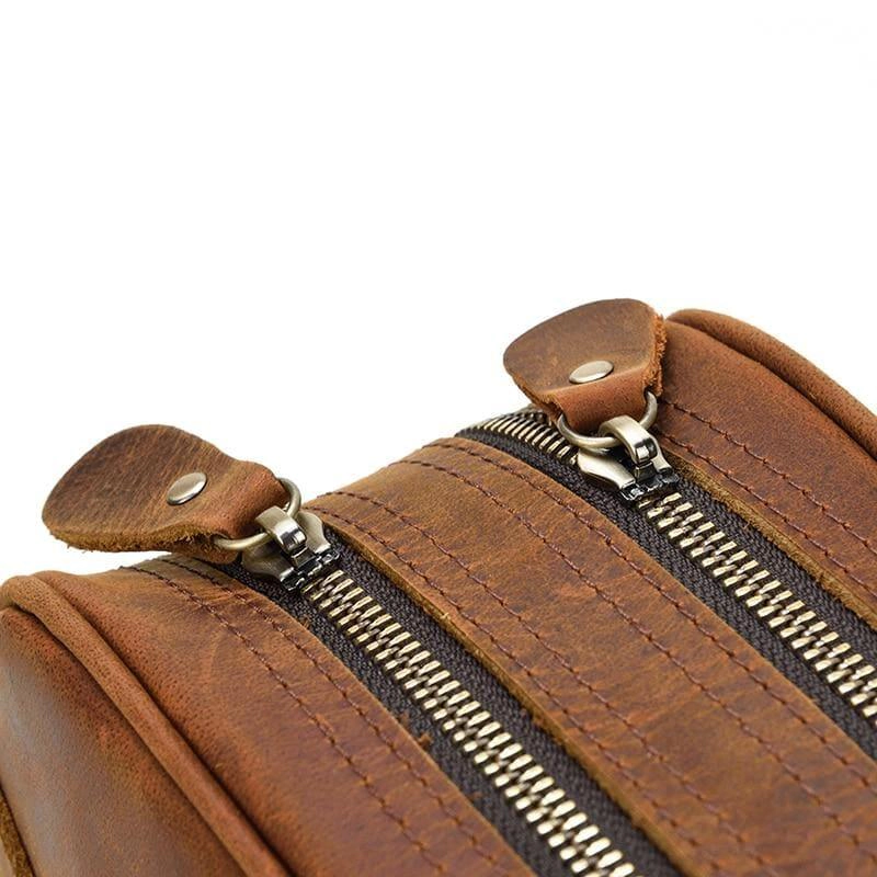 Steel Horse Leather Unisex The Nomad Toiletry Bag | Leather Travel Toiletry Bag