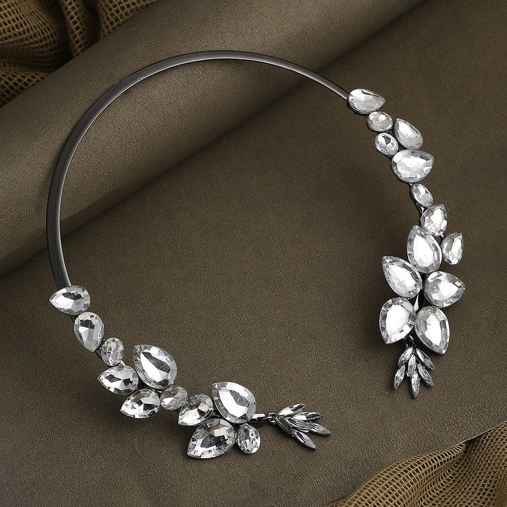 SOHI Women's Rhinestone Collar Necklace