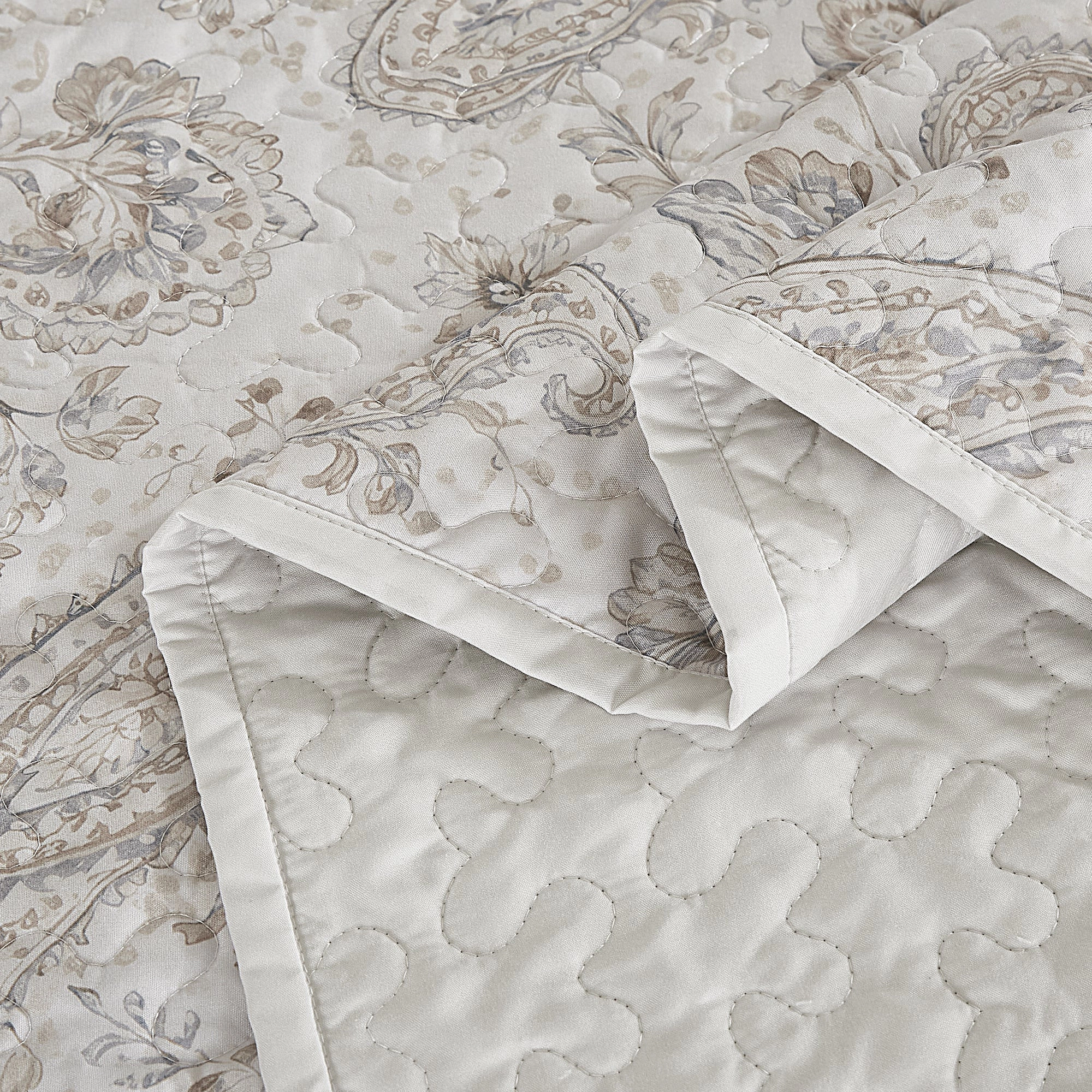 MarCielo 3 Piece Lightweight Quilt Bedspread Set Reversible Floral Botanical