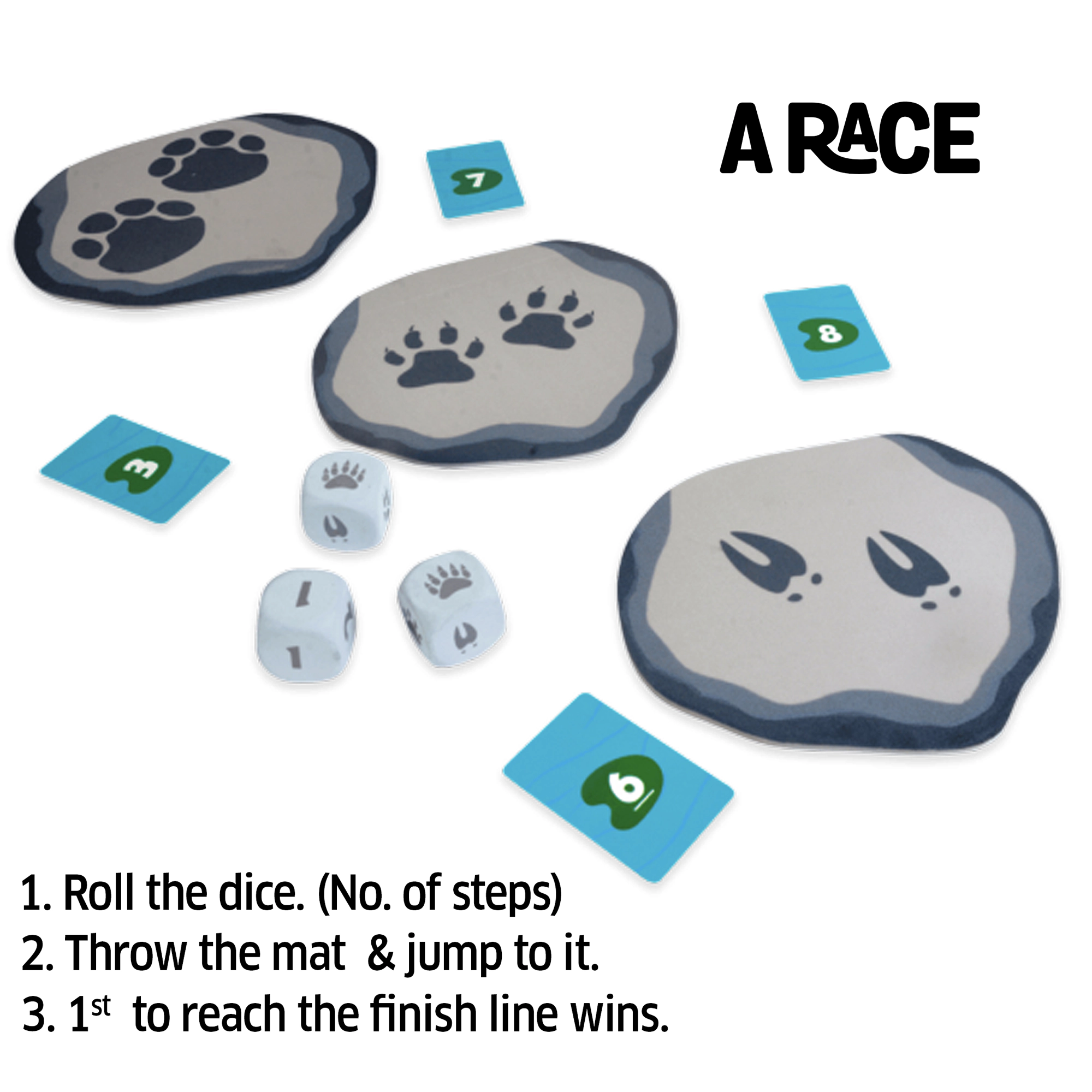 Chalk & Chuckles Stepping Stones Game - 2-6 Players