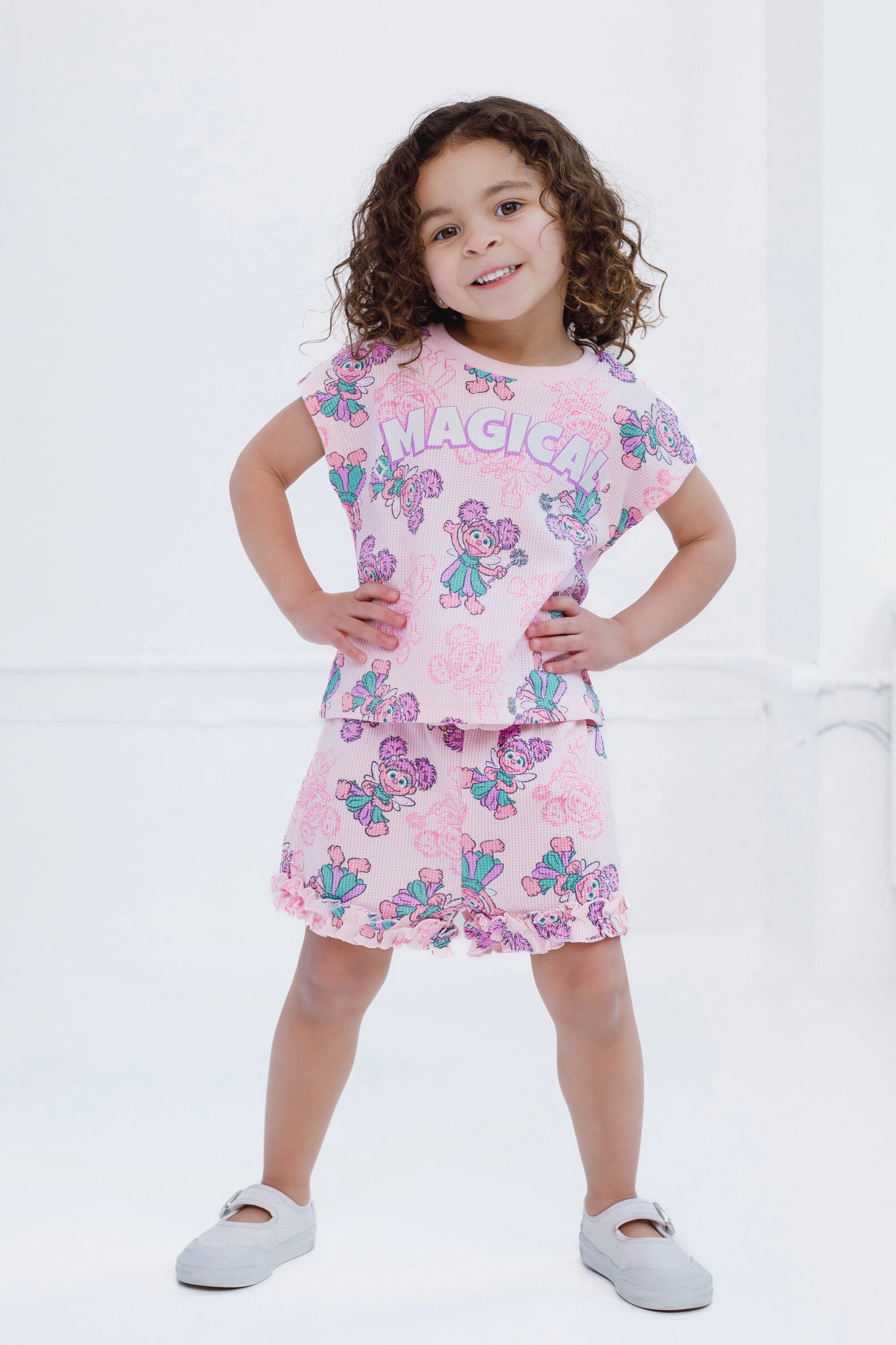 Sesame Street Abby Cadabby Girls' 2-Piece T-Shirt and Shorts Set