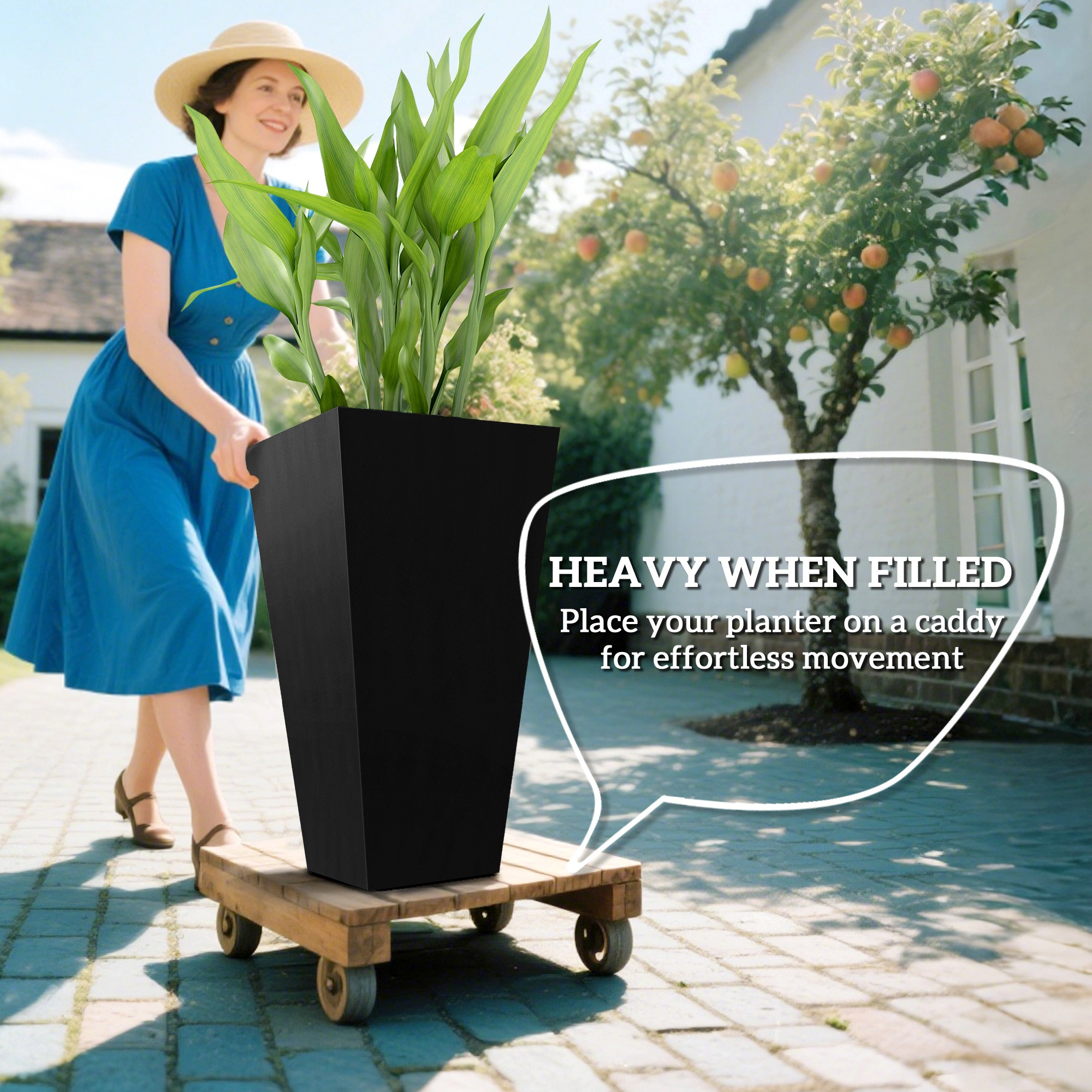 HONGGE Planters for Outdoor Set of 3 with Indoor