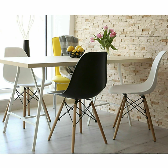 LJG Set of 2 Mid-Century Modern DSW Dining Side Chair