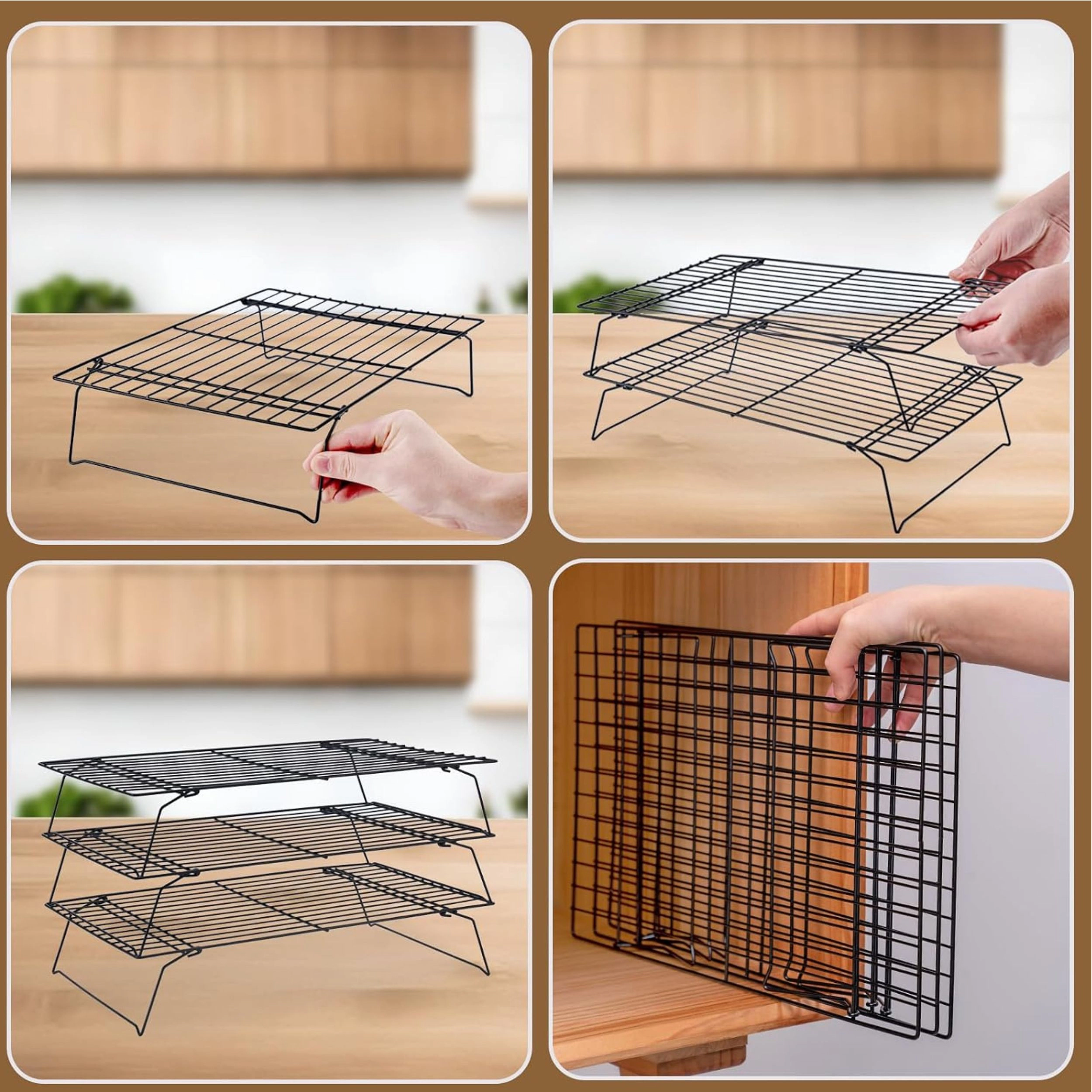 Stock Preferred 3-Tier Cooling Rack for Baking 16x10 Inch Oven Safe Wire