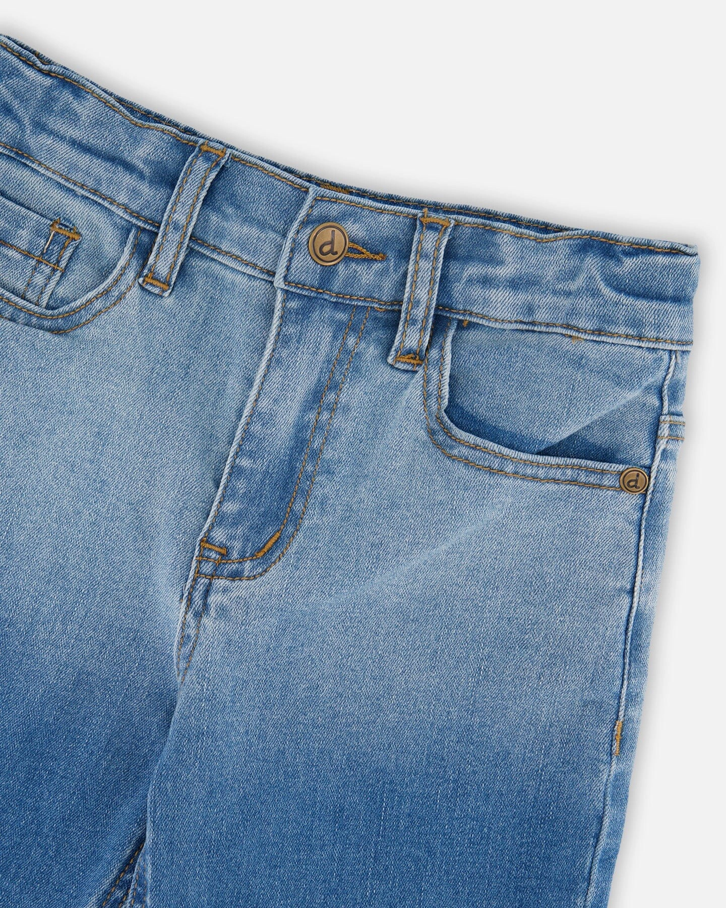 Deux par Boys Stretch Jean Bermuda To Gradient