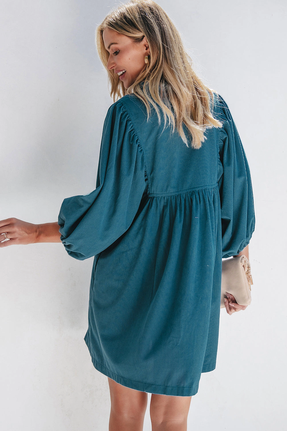 Threaded Pear Women's Charlie Corduroy Button Dress