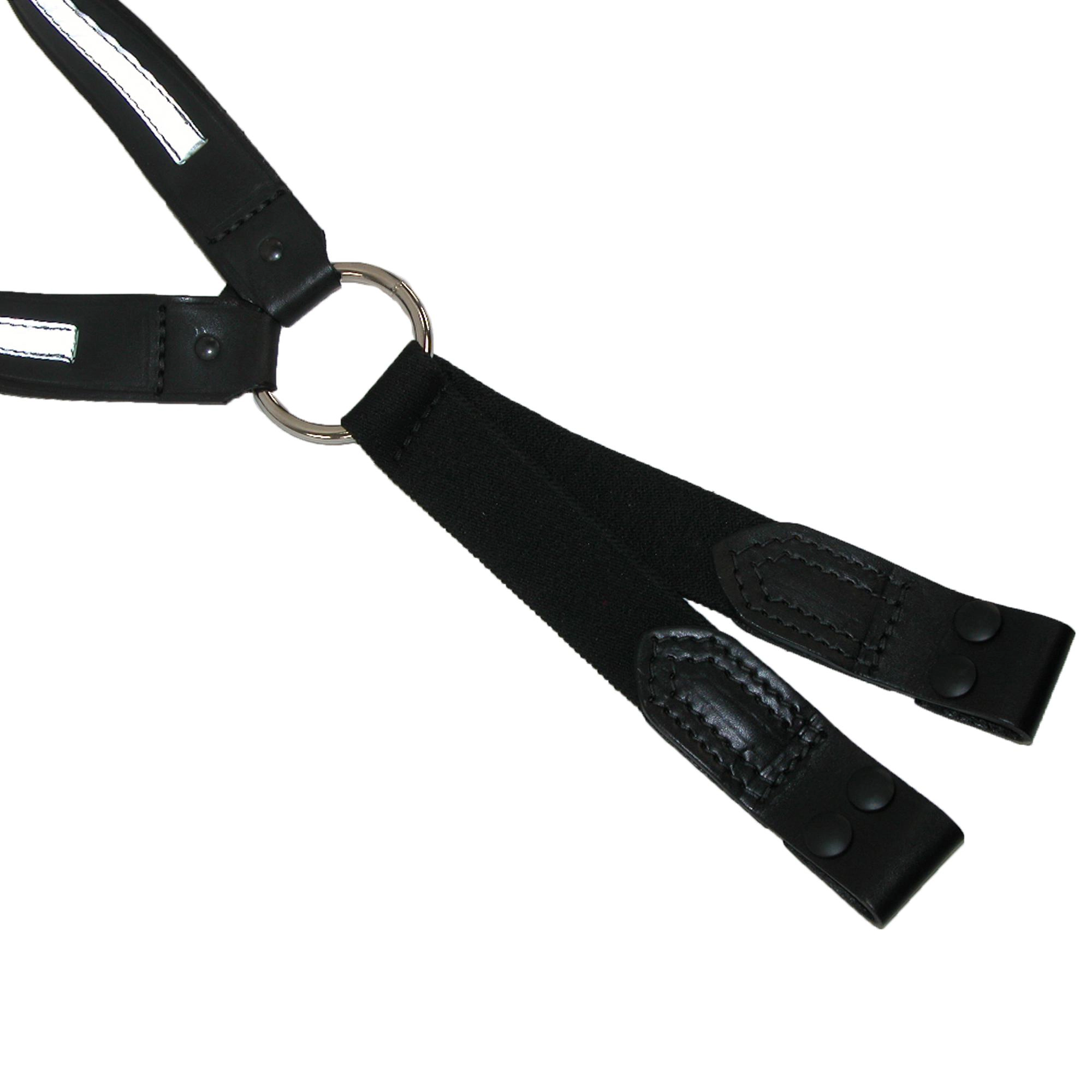 Boston Leather Leather Reflective Loop End Fireman Work Suspenders