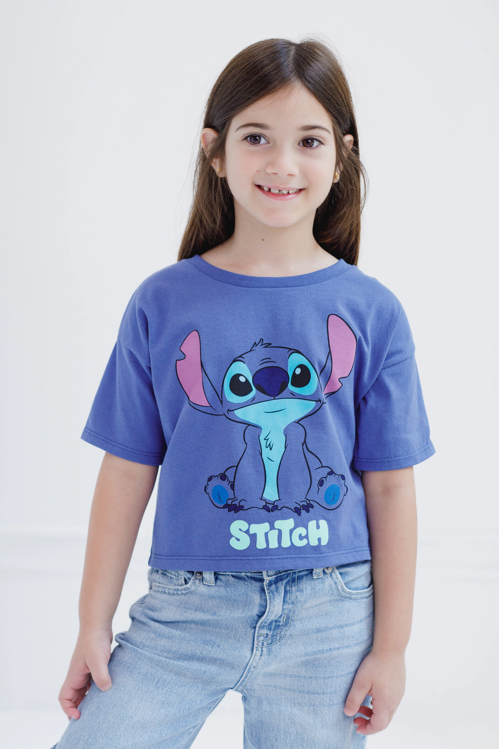 Disney Lilo & Stitch Girls' Cropped T-Shirt