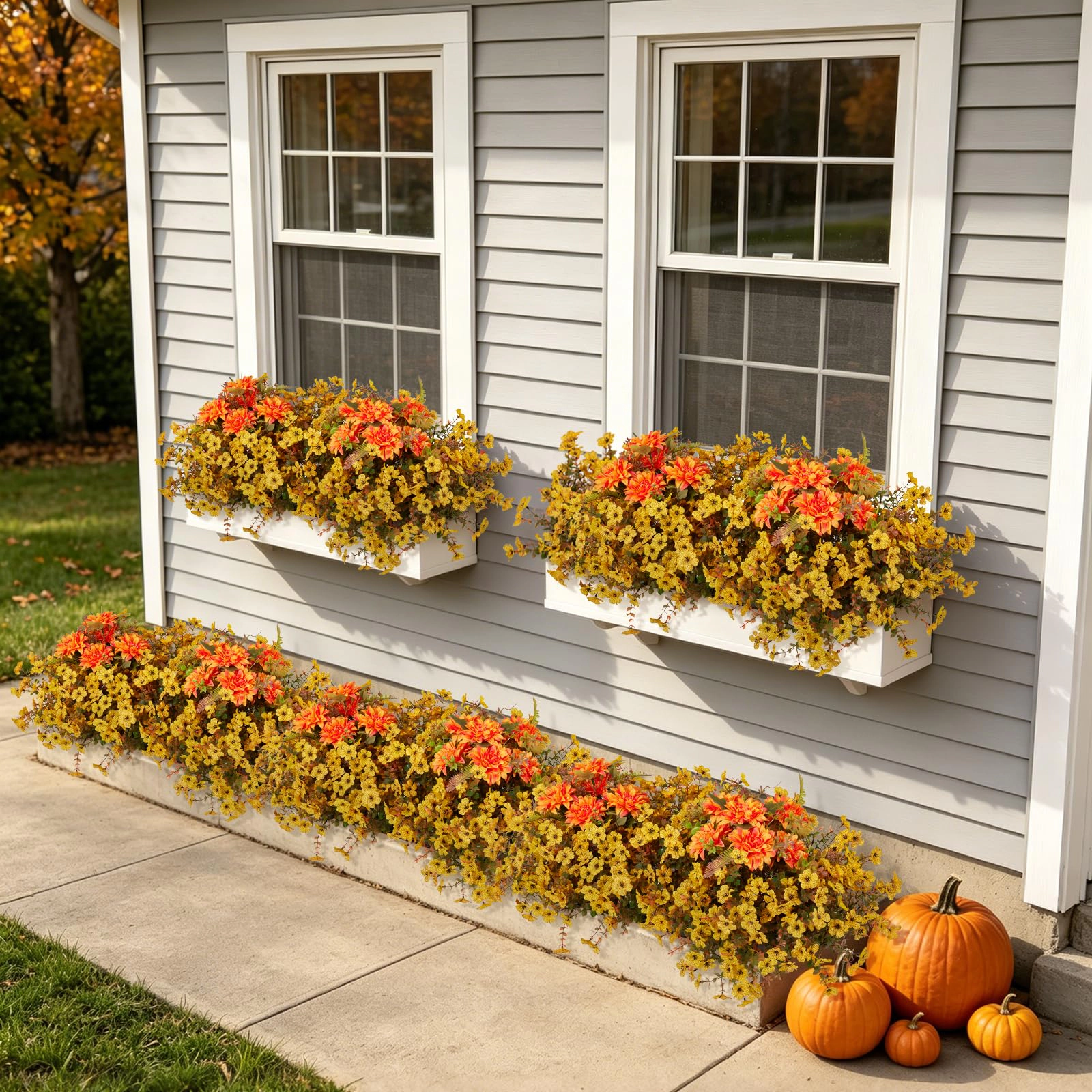 PUPWE Artificial Flowers Outdoor UV Resistant Decor